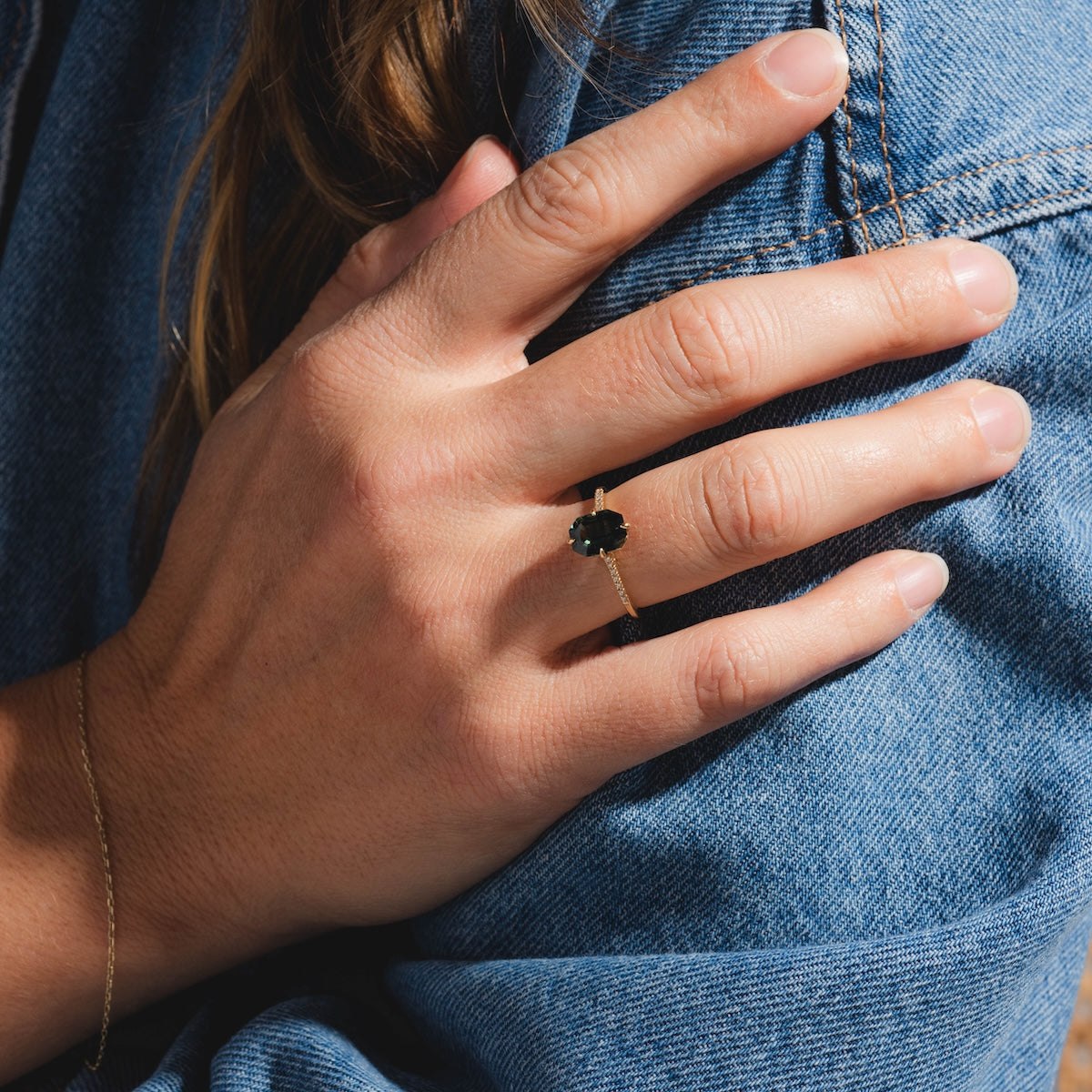 Fira Ring with Genuine Sapphire - Elegant Blue Gemstone Jewelry for Women - Perfect for Weddings, Anniversaries & Special Occasions