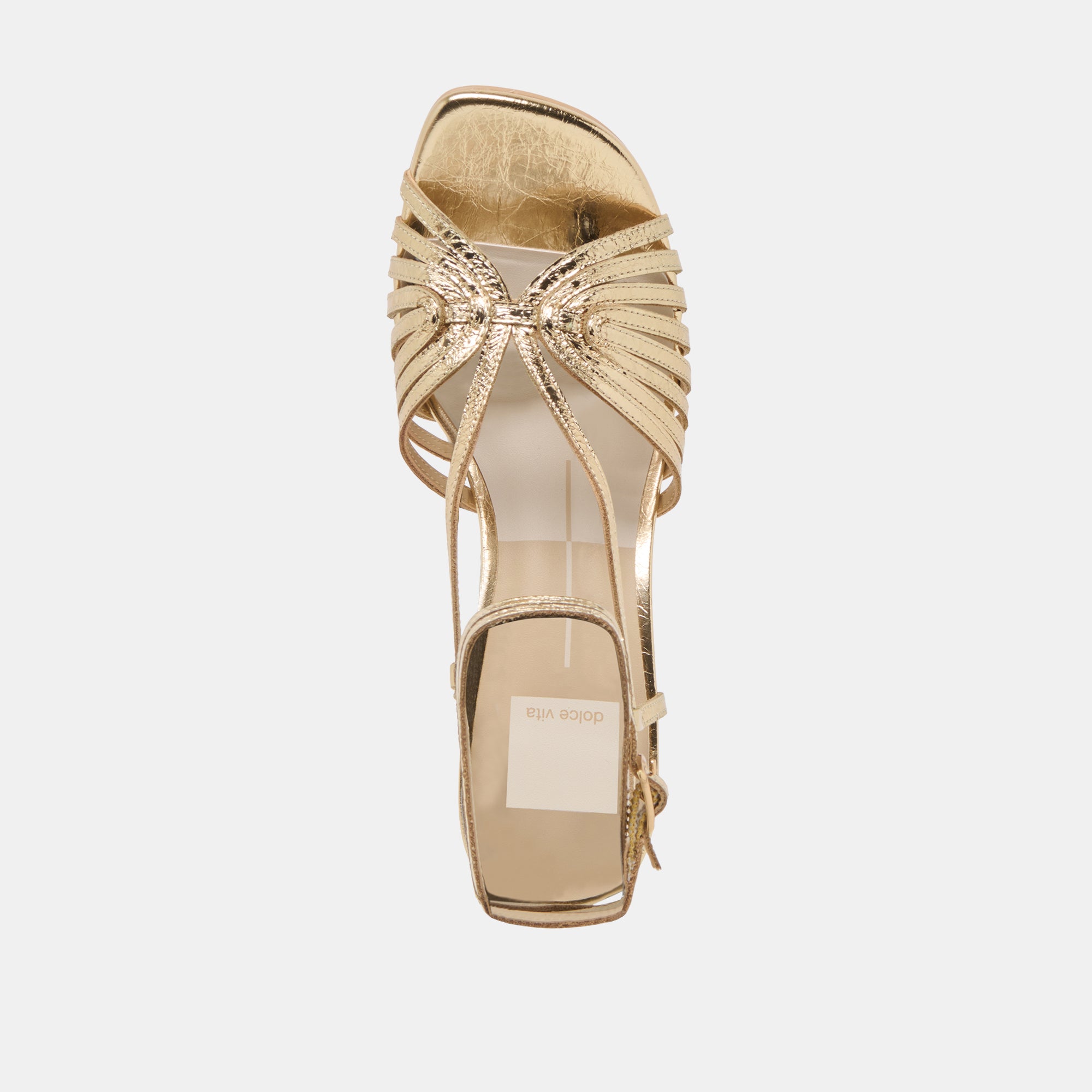 NIVANA Women's Gold Distressed Leather Heels - Comfortable High Heel Shoes for Party, Wedding & Evening Events