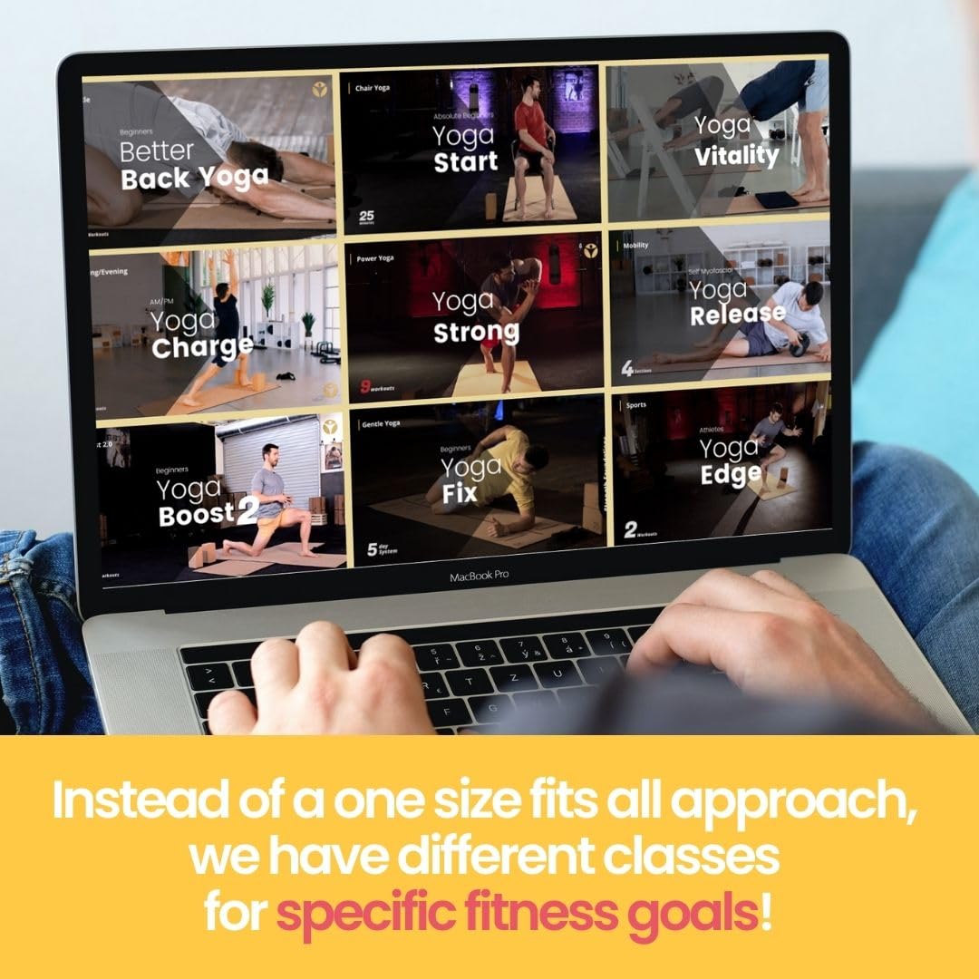 Yoga for Beginners - 12-Month All-Access Gift Card to Unlimited Online Yoga Classes | Perfect Fitness Gift for Men, Women, Parents | Ideal for Home Workouts, Stress Relief & Wellness Journey