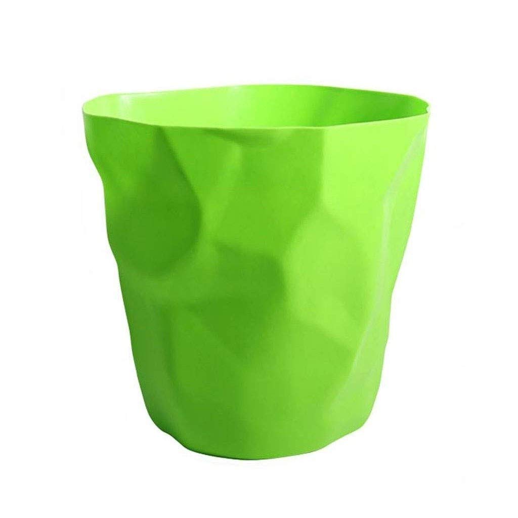 LICHUAN Modern ABS Plastic Trash Can - Lidless Small Waste Basket for Kitchen, Bathroom, Office - Eco-Friendly Green Garbage Bin | Perfect for Recycling, Paper Waste & Daily Cleaning