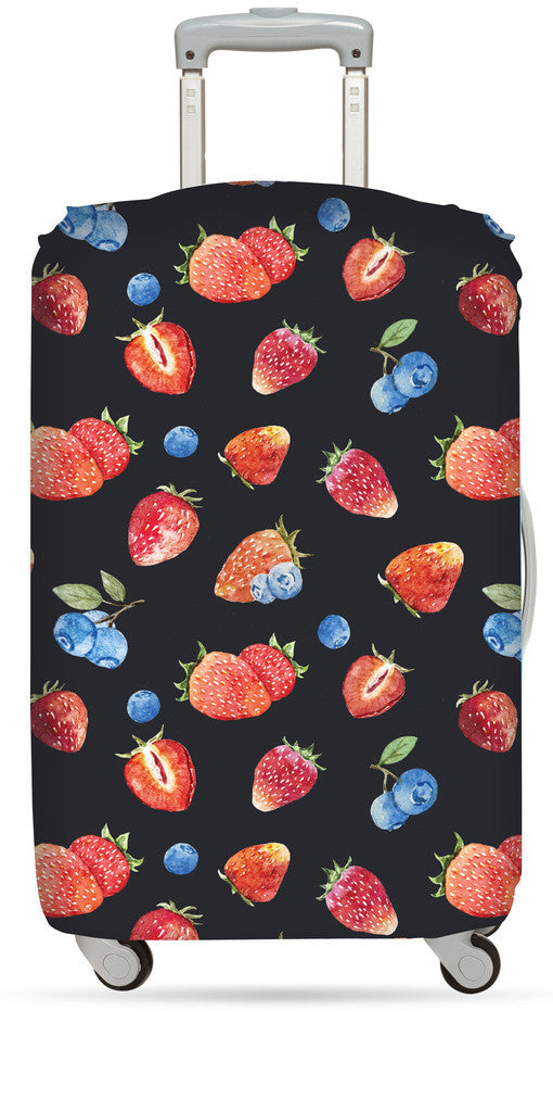 LOQI Luggage Cover - Waterproof Travel Suitcase Protector with Stylish JUICY Collection Design - Perfect for Airplane, Train & Cruise Travel Accessories