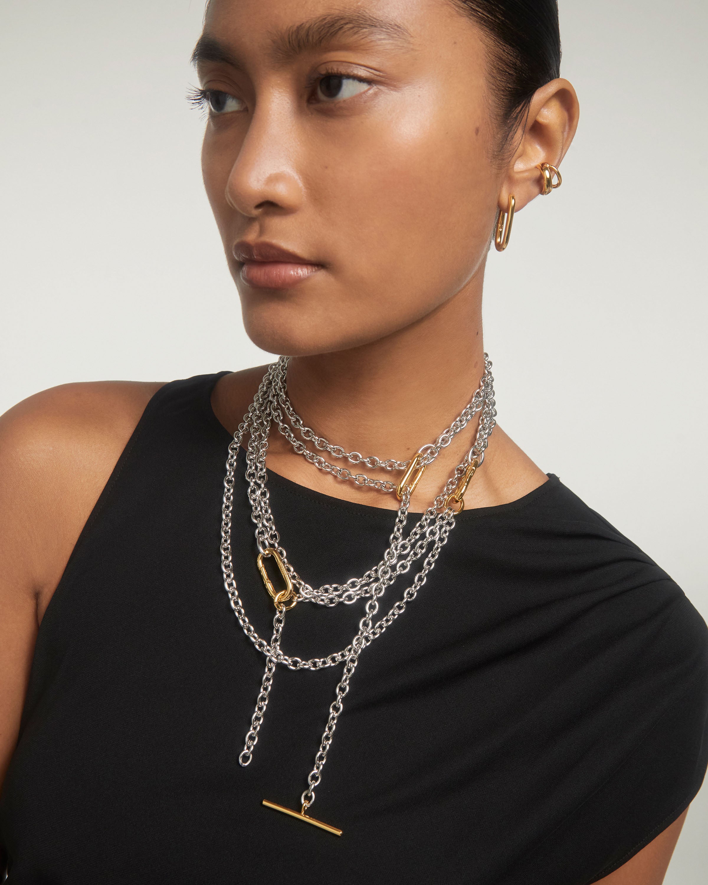 Double Beat Chain Necklace for Women - Trendy Layered Gold Plated Jewelry - Perfect for Casual Wear, Date Night & Gift Giving