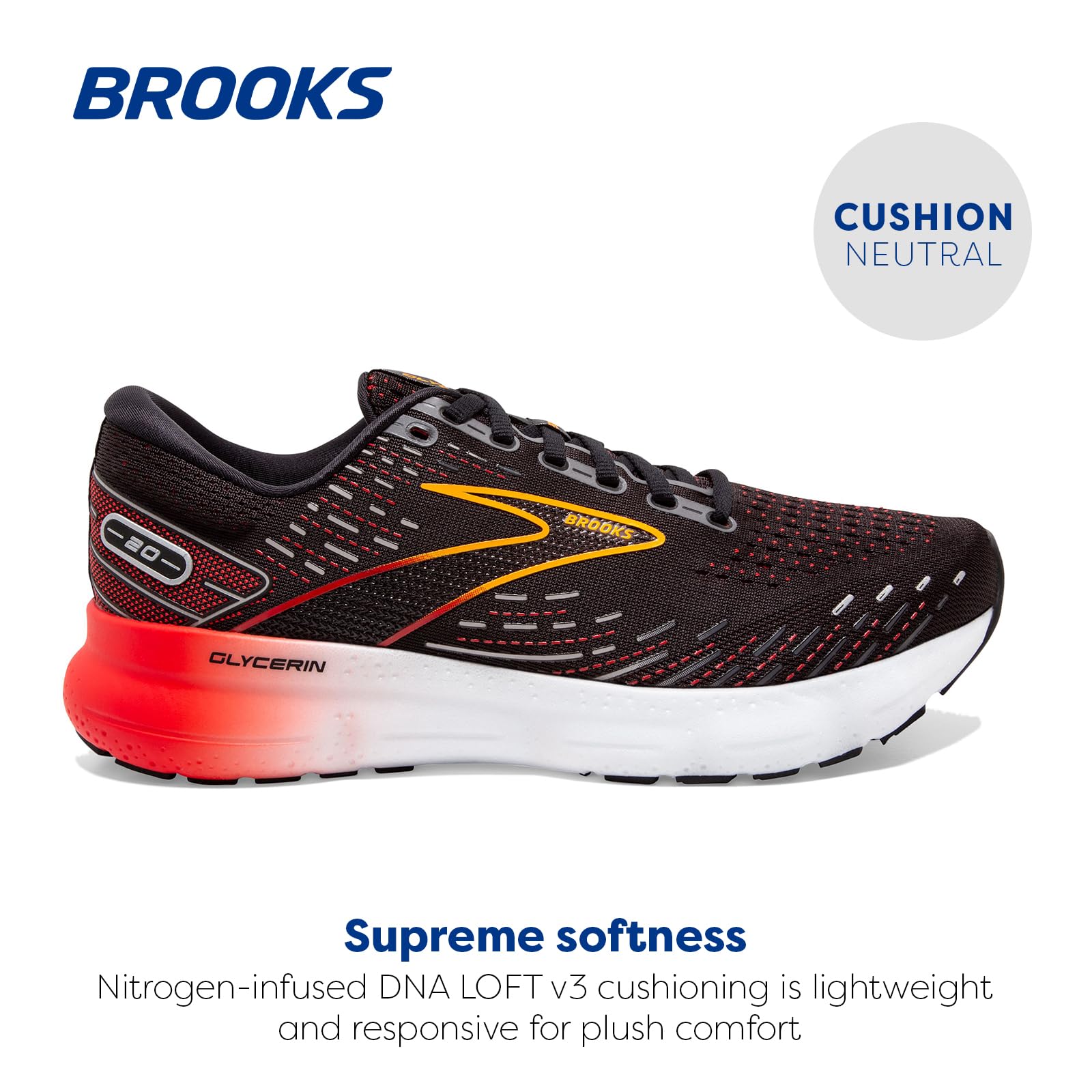 Brooks Men's Running Shoes - Lightweight & Cushioned for Marathon, Jogging, and Daily Workouts