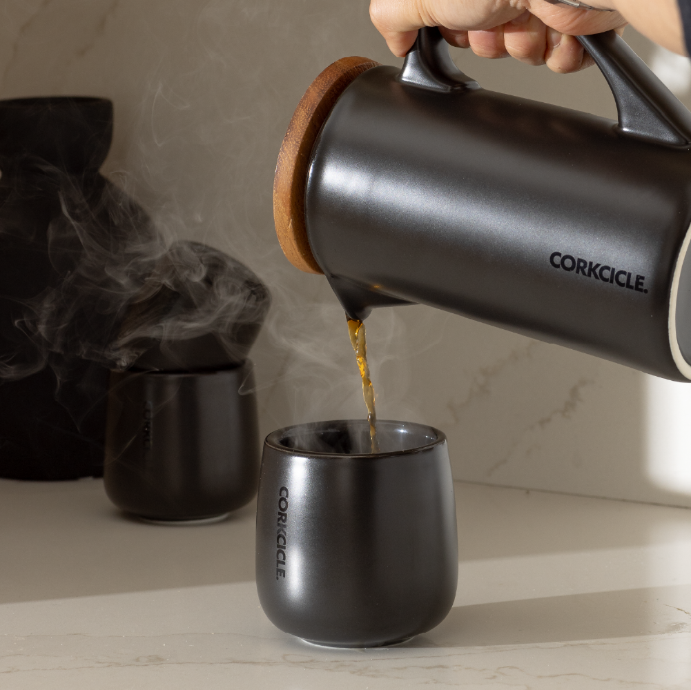 Premium Ceramic French Press Coffee Maker - 34oz, 100% BPA-Free, Heat-Resistant for Perfect Brewing - Ideal for Home, Office, Camping & Gifts