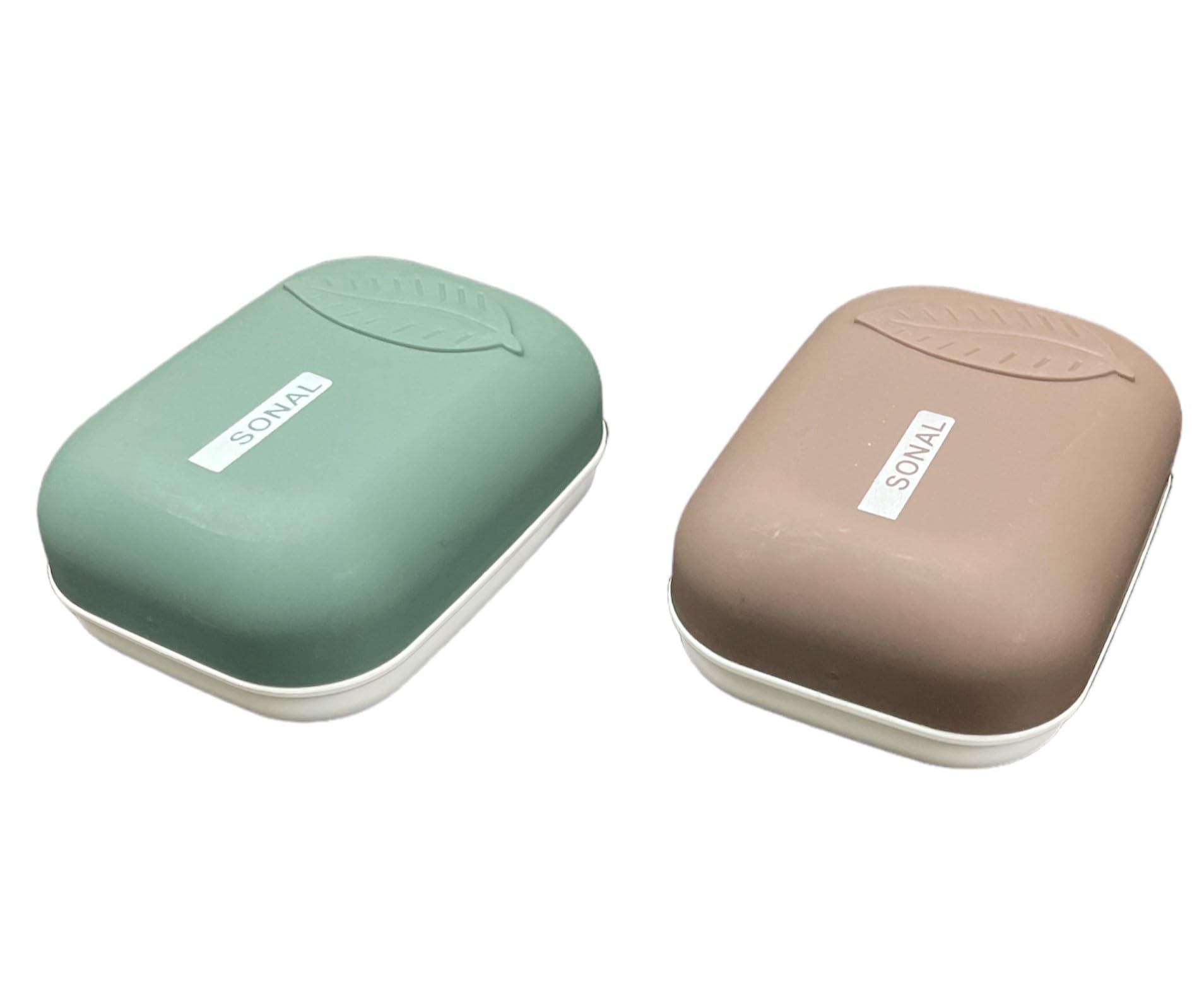 CSM® Soap Holder with Lid - 2 Pack Plastic Soap Dish for Bathroom & Kitchen Sink - Assorted Colors - Perfect for Shower, Vanity, and Countertop Organization