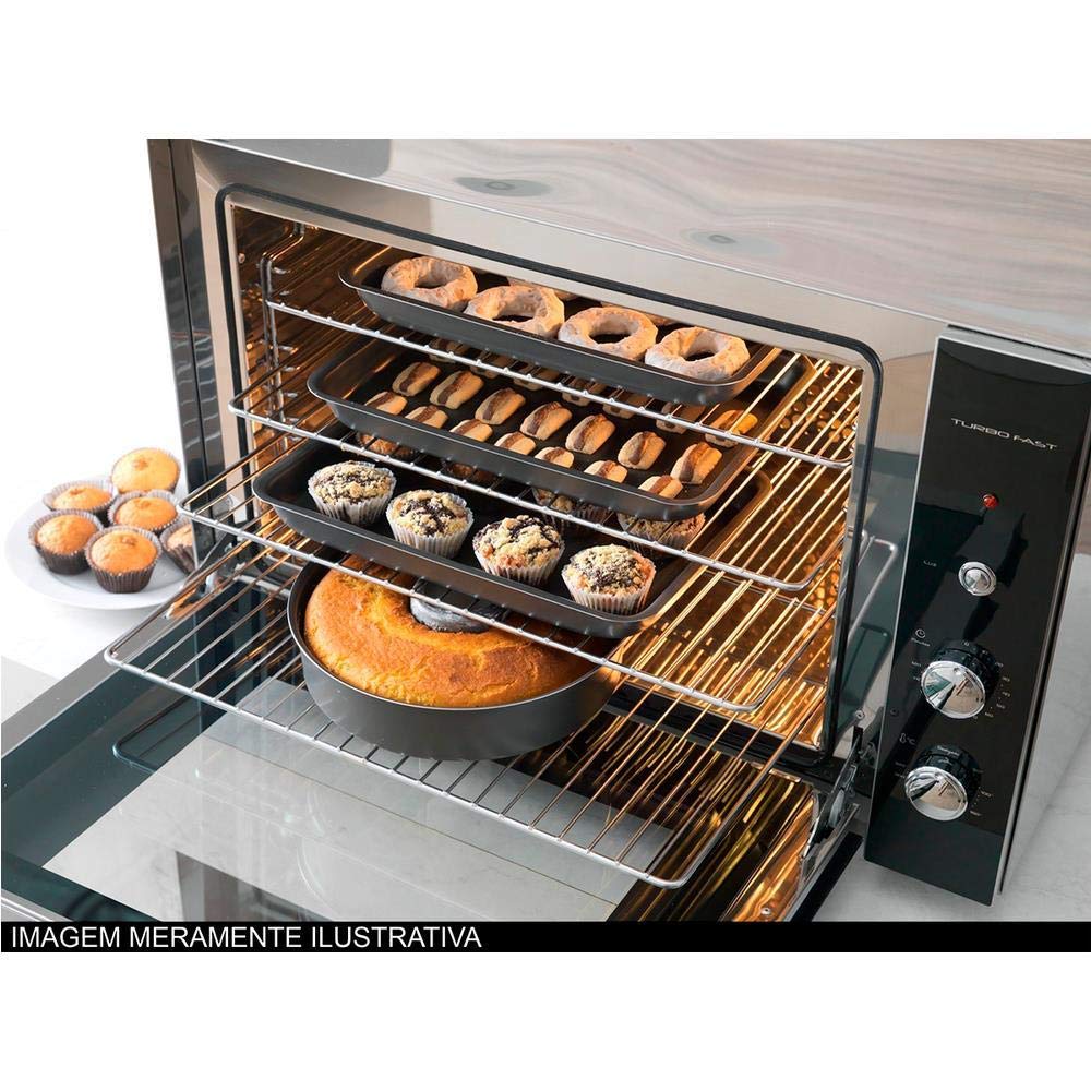 FISCHER 80L Turbo Fast Stainless Steel Commercial Countertop Electric Oven Air Fryer 220V - Model 13687-15635 | Perfect for Restaurants, Bakeries & Large Family Cooking