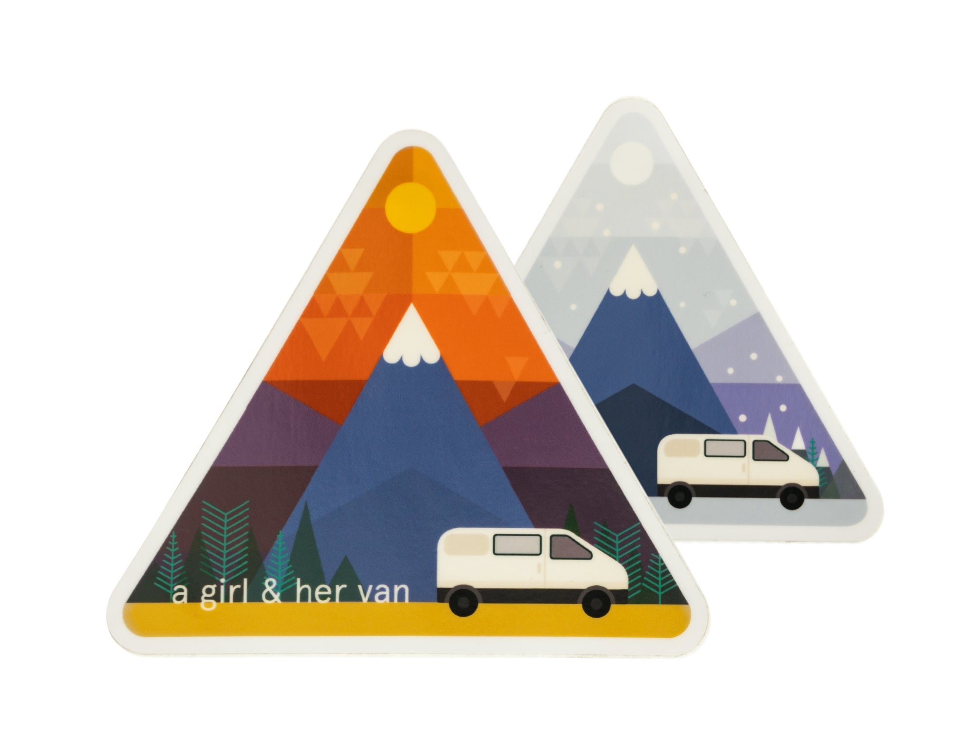 Girl and Her Van Sticker - Waterproof Vinyl Decal for Laptops, Cars & Windows - Perfect for Travel Lovers & Van Life Enthusiasts