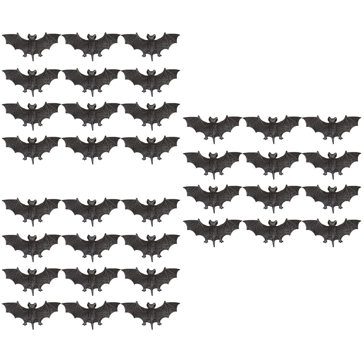 36 Pcs Plastic Hanging Vampire Bats - Halloween Party Decorations, April Fools Day Prank Props, Haunted House Decor - Perfect for Indoor/Outdoor Halloween Parties, Spooky Home Decor & Themed Events