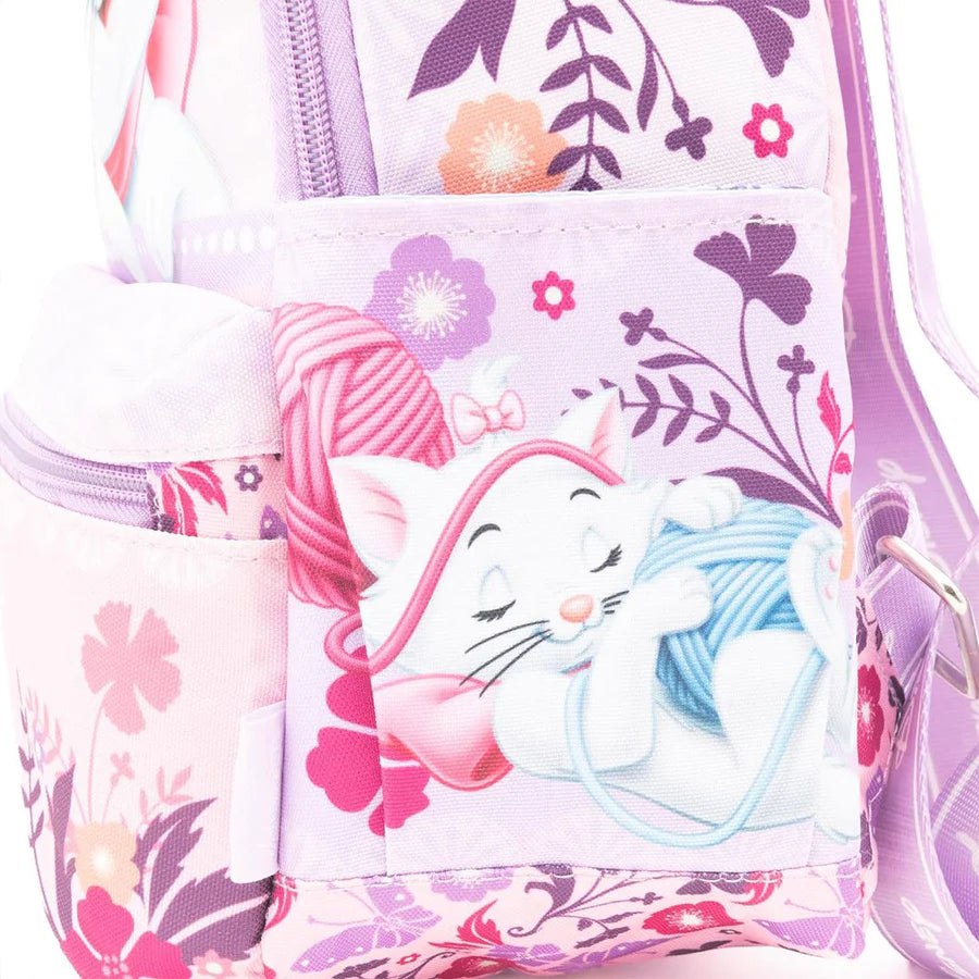 Disney The Aristocats Marie 13-Inch Nylon Mini Backpack for Kids - Cute Cat-Themed School Bag for Girls, Daycare, Travel & Disney Fan Gifts