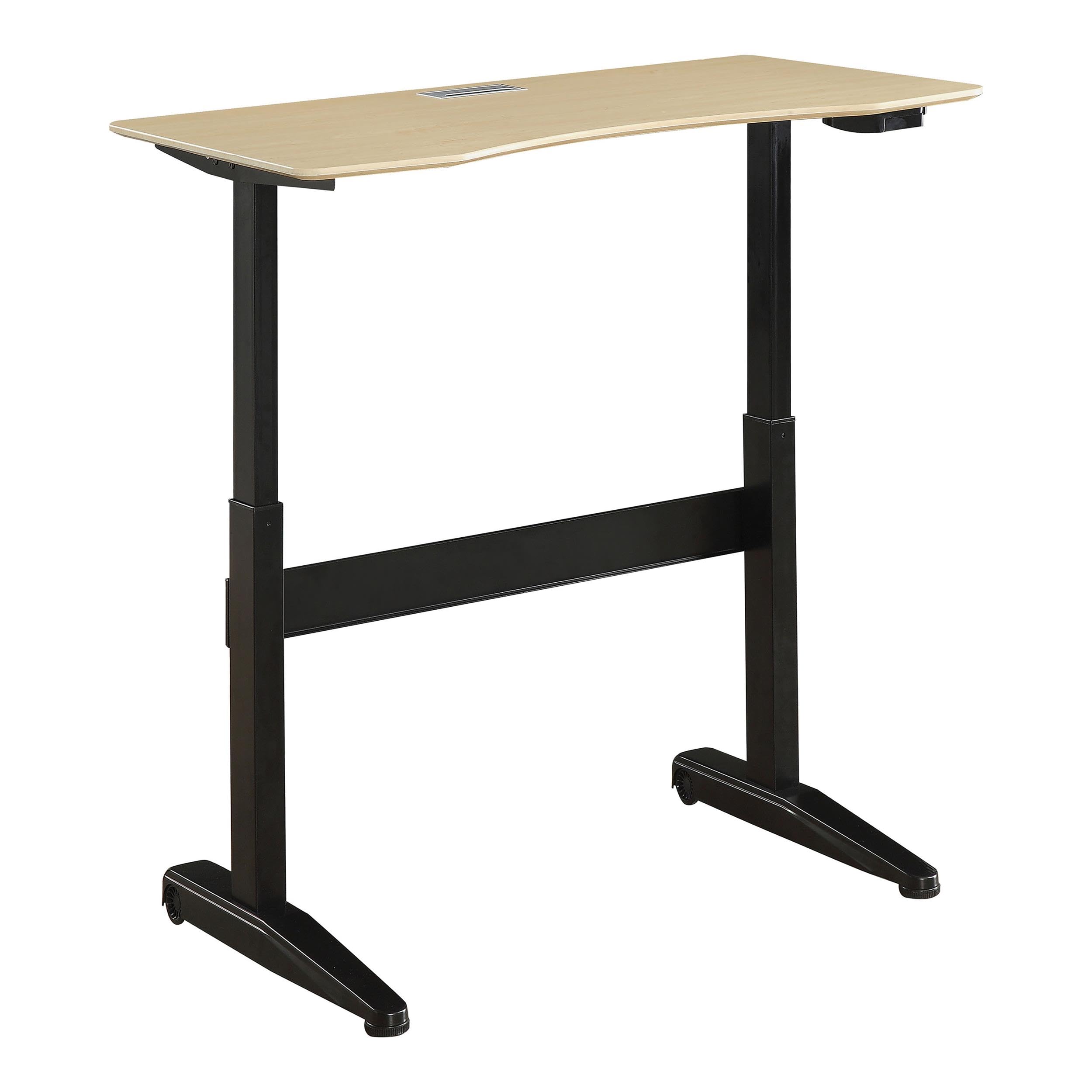 Furniture of America Glenda Black Metal Adjustable Height Standing Desk - Perfect for Home Office, Study & Workspace Ergonomics