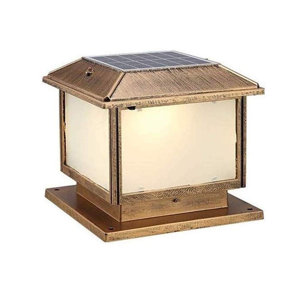 European Retro Solar LED Garden Lamp - Waterproof Outdoor Lawn Light (30x27cm) for Patio, Yard, Pathway & Landscape Lighting