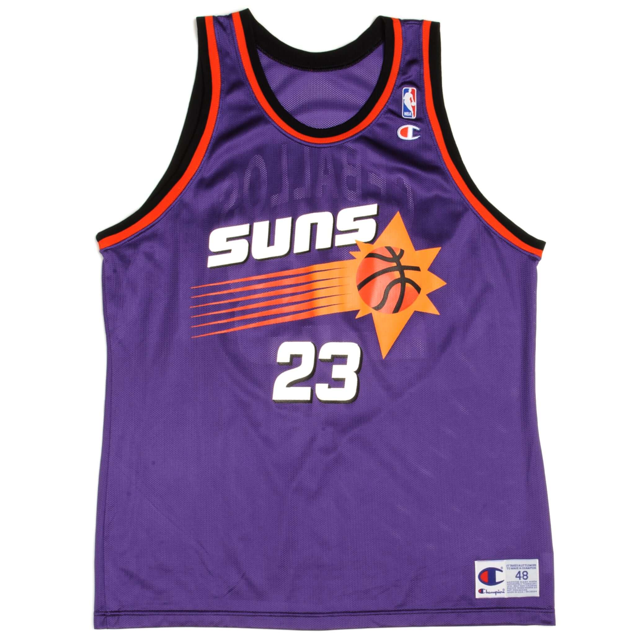 Vintage Champion NBA Phoenix Suns Cedric Ceballos #23 Jersey 1990-1994 - Size 48 - Authentic Made in USA Basketball Jersey - Perfect for NBA Fans, Collectors and Retro Sports Fashion