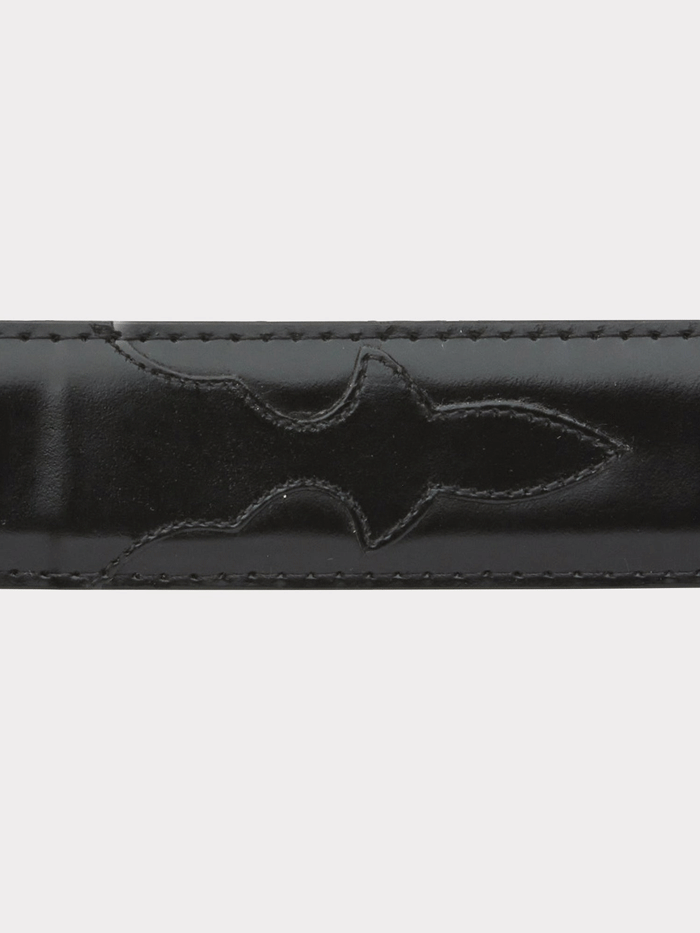 Lucchese W2201 Men's Smooth Goat Leather Western Belt - Black | Durable & Stylish Cowboy Belt for Rodeo, Ranch Work & Casual Wear