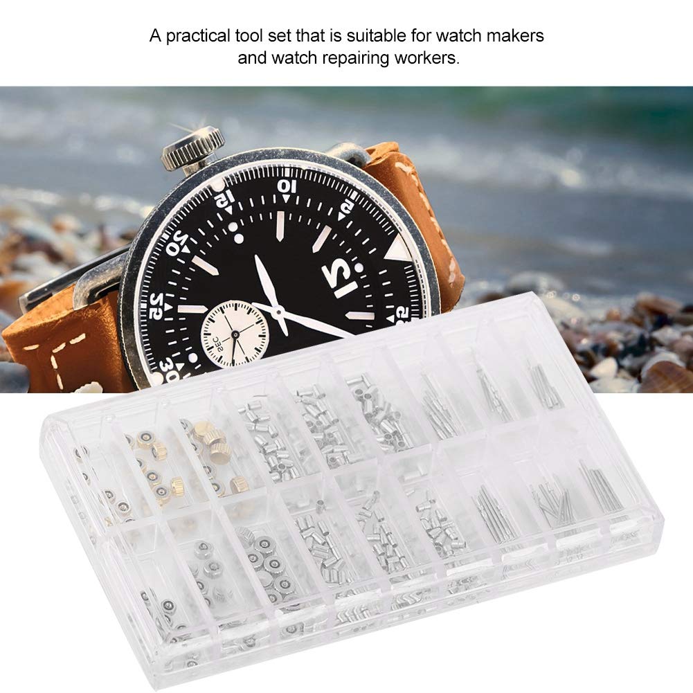 Professional Watch Stem & Crown Repair Kit - Replacement Watch Parts & Tools for Watchmakers - Watch Crown Tube, Stem Extractor & Repair Accessories - Perfect for Watch Repair, Maintenance & DIY Projects