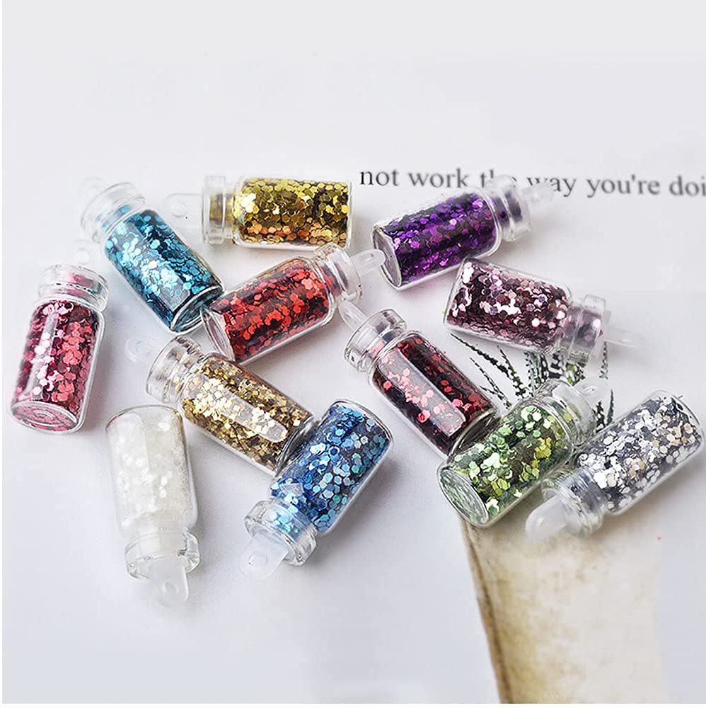 Belicia 3D Nail Art Decoration Kit - 48 Bottles with Free Nail Art Tweezer for DIY Nail Designs, Manicure, Pedicure & Salon Use