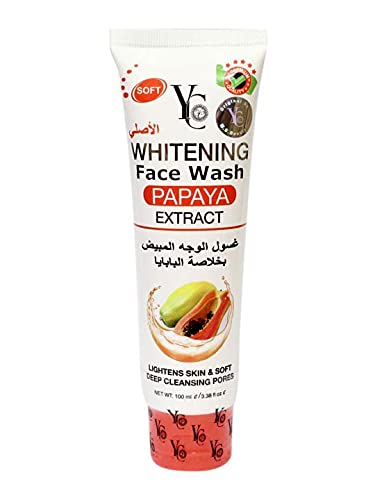 YC Whitening Face Wash for Oily Skin - Papaya Enriched Deep Cleansing Formula to Clear Clogged Pores & Gently Exfoliate (100ml) | Perfect for Daily Skincare Routine & Acne-Prone Skin
