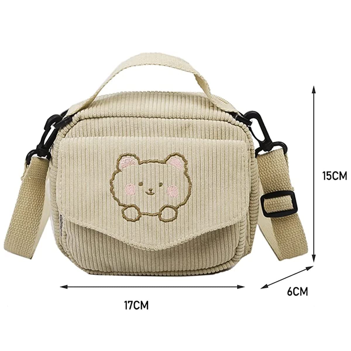 Cute Kawaii Crossbody Bags for Women - Lightweight Mini Purse with Bear Design, Perfect for Phone & Essentials | Ideal for Daily Use, Travel & Shopping