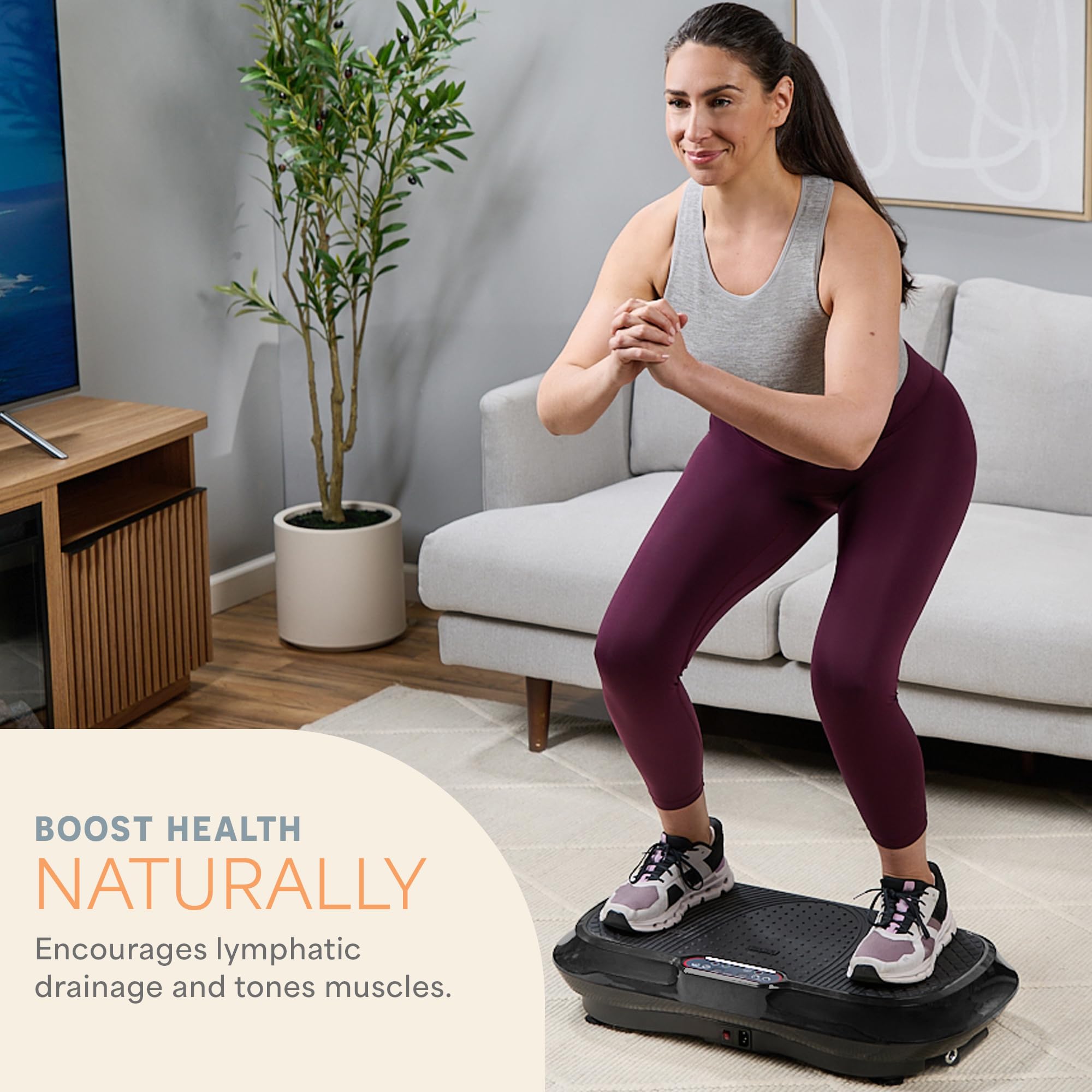 Lifepro Waver Vibration Plate Exercise Machine - High-Intensity Whole Body Vibration Platform for Muscle Activation, Strength Training & Fat Burning | Includes Resistance Bands | Perfect for Home Gym, Weight Loss & Recovery Workouts