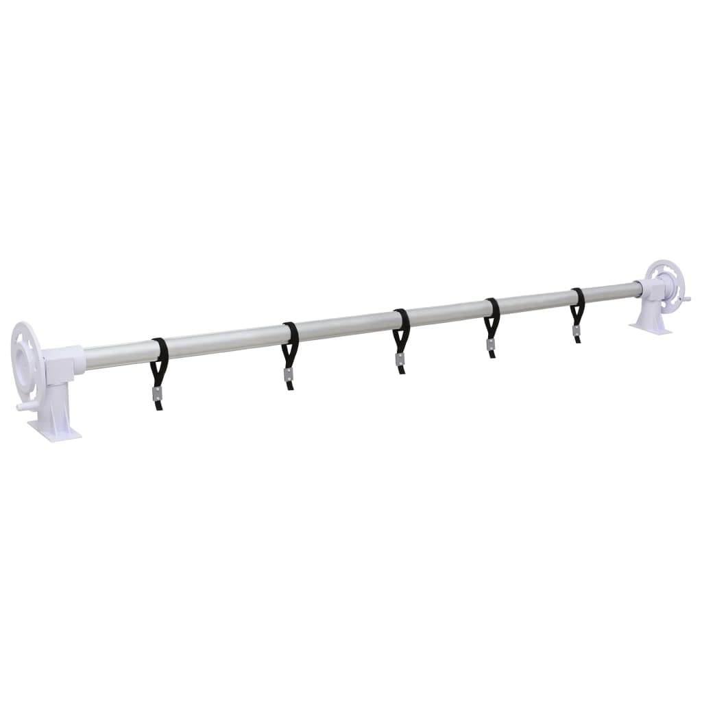 Durable Pool Cover Roller with Heavy-Duty Plastic Base – Easy Pool Cover Storage & Protection for Inground & Above Ground Pools