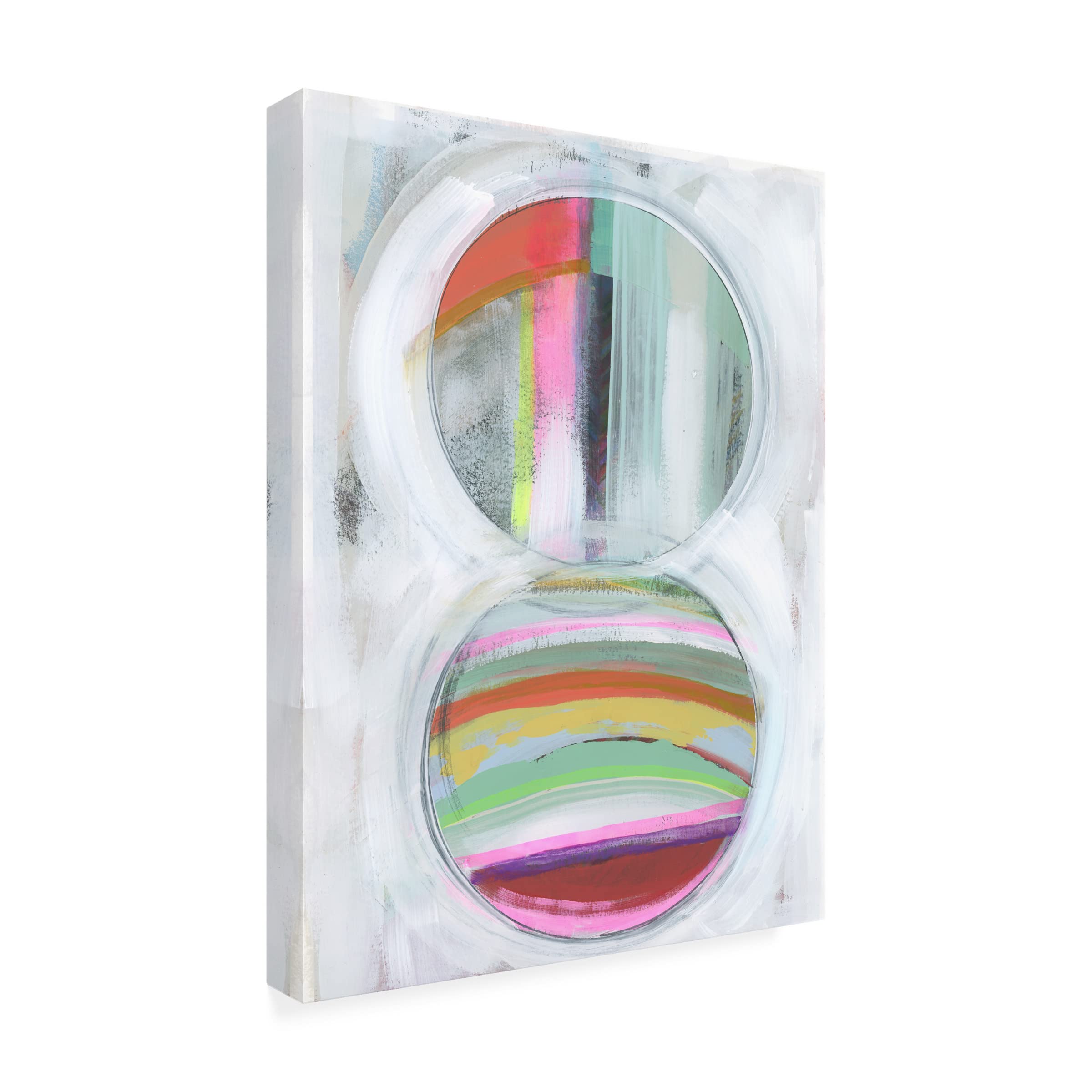 Bellissimo Art 'Art in Whites IX' Premium Canvas Wall Art - 35x47 Inches - Modern Abstract Painting for Living Room, Bedroom & Office Decor
