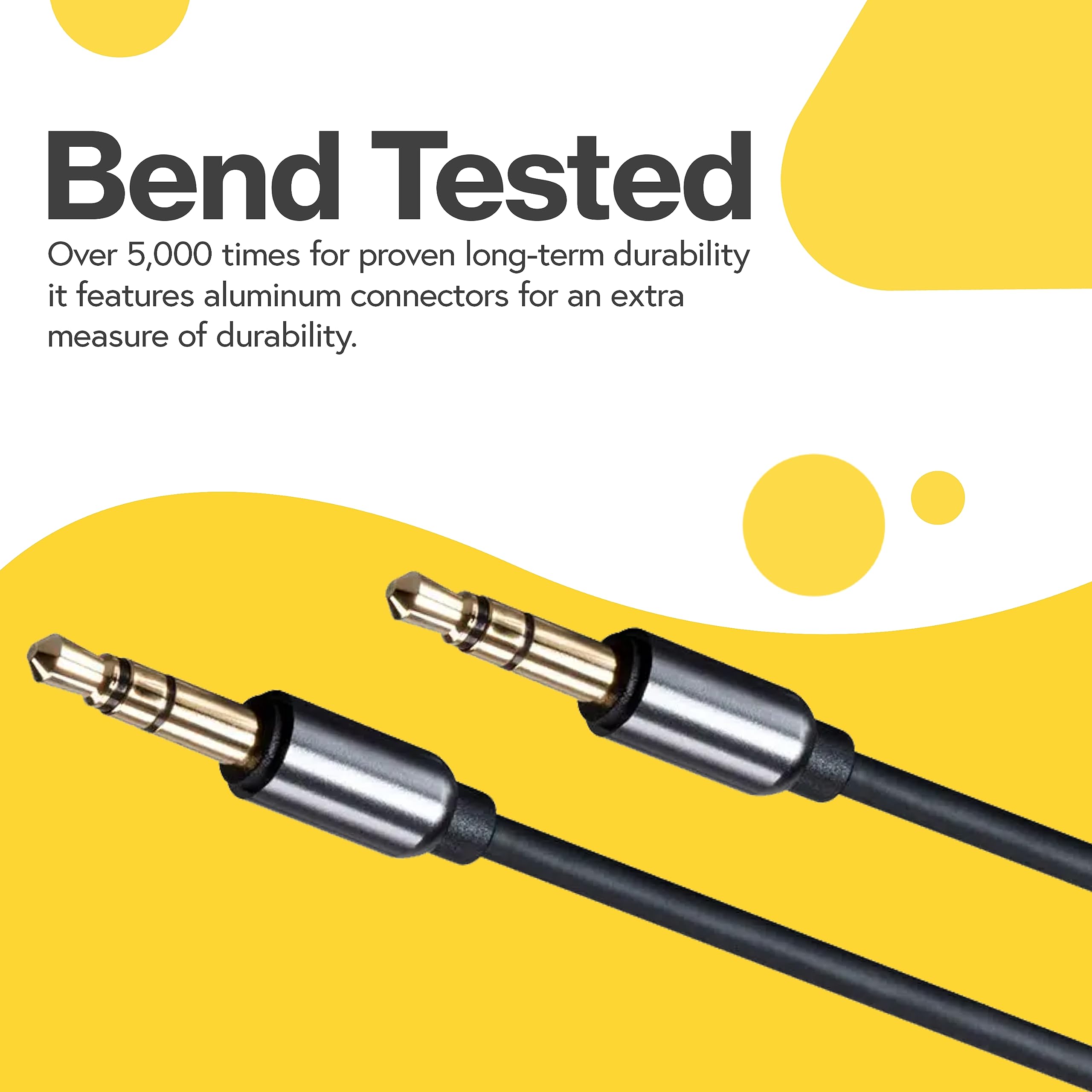 Premium BRENDAZ 3.5mm TRS Male to Male Stereo Audio Aux Cable (3 Feet) - Compatible with Bose A20 Headset, Bass Module 500, Headphones & Speakers - Perfect for Home Audio, Car Stereo & Studio Equipment Connections