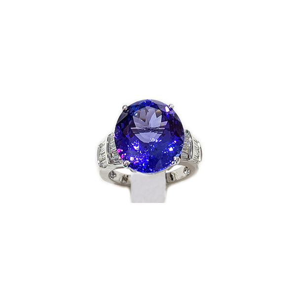 18K White Gold Tanzanite Ring for Women - Elegant Tanzanite Gemstone Jewelry for Engagement, Wedding & Anniversary Gifts