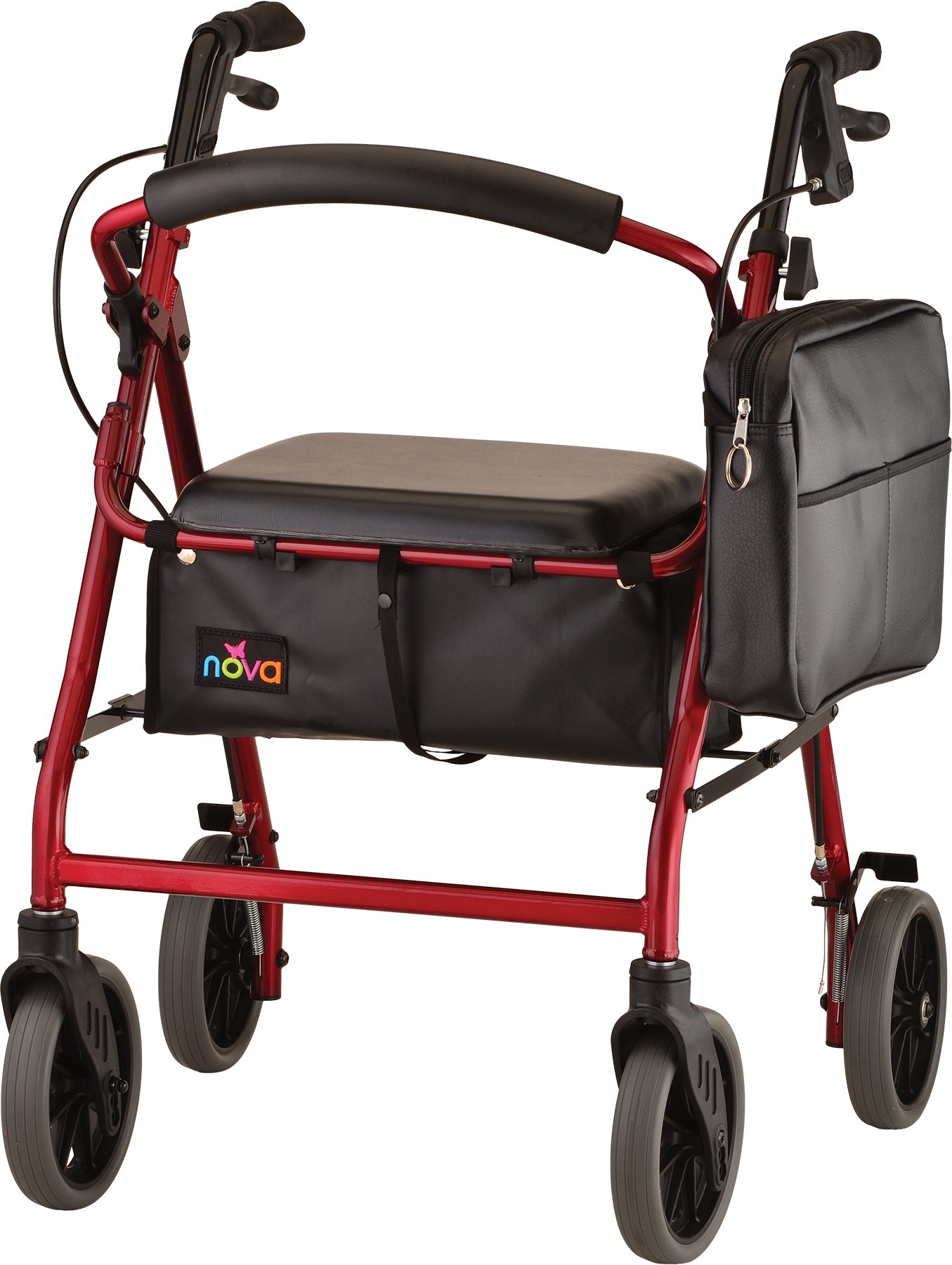 NOVA Universal Walker and Baby Stroller Bag - Waterproof Transport Chair Storage Organizer with Pockets, Black | Perfect for Travel, Shopping, and Outdoor Activities