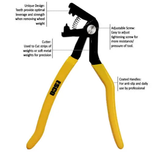 ESCO 50144 Adhesive Wheel Weight Pliers - Professional Tire Balancing Tool for Easy Installation & Removal | Perfect for Auto Shops & DIY Car Maintenance