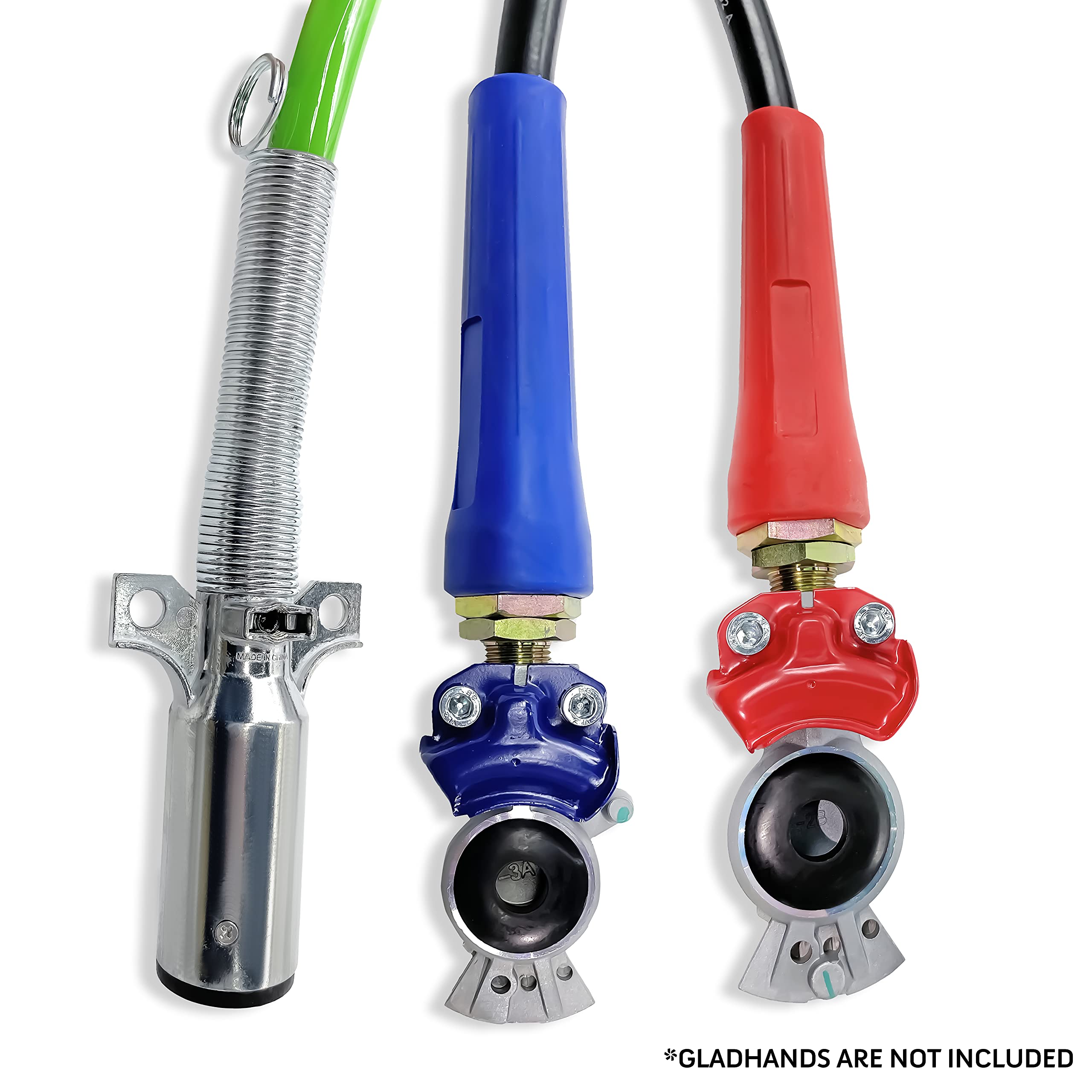 TORQUE 12 FT 3-in-1 ABS Power Air Line Kit with Gladhands, Seals & Tender Spring - Heavy Duty Semi Truck Air Hose Accessories for Tractor Trailer (TR813212) - Ideal for Brake System Repairs & Fleet Maintenance