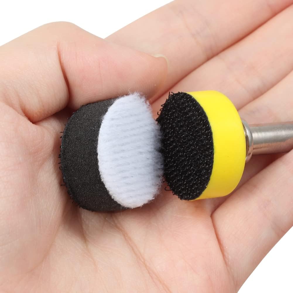 SPEEDWOX 1 Inch Hook and Loop Soft Sponge Cushion Buffer Pads - 5 Pack Soft Foam Sanding Pads for Woodworking, Polishing & Car Detailing - Ideal for DIY Projects & Professional Use