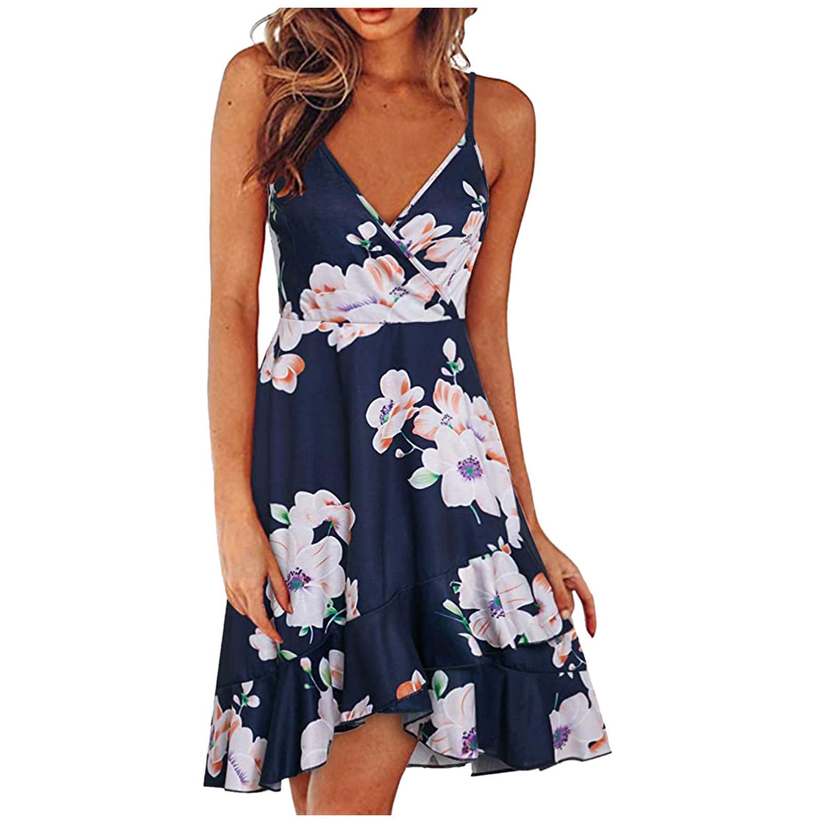 2022 Women's Summer Ruffle Swing Dress - Sexy Cocktail & Spring Dress for Women | Perfect for Beach, Party & Casual Outings