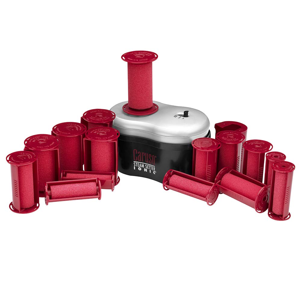 CARUSO IONIC 30-Piece Molecular Steam Hairsetter & Hot Rollers Set - 5 Sizes for Salon-Quality Curls | Ionic Conditioning Technology | Perfect for Home Styling, Parties & Special Events