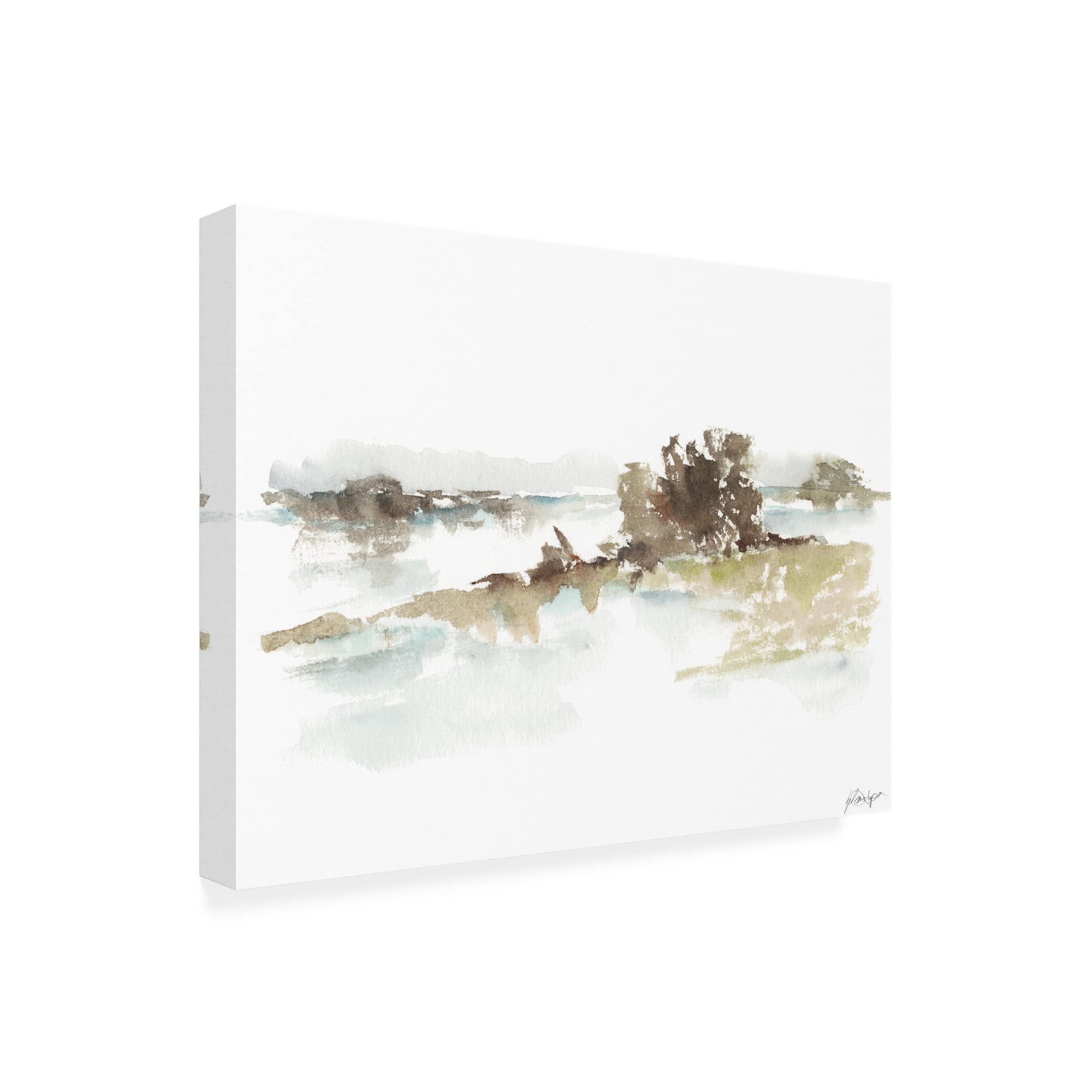 Ethan Harper 'Turquoise Reflection II' Canvas Wall Art Print - Modern Abstract Painting for Living Room, Bedroom & Office Decor