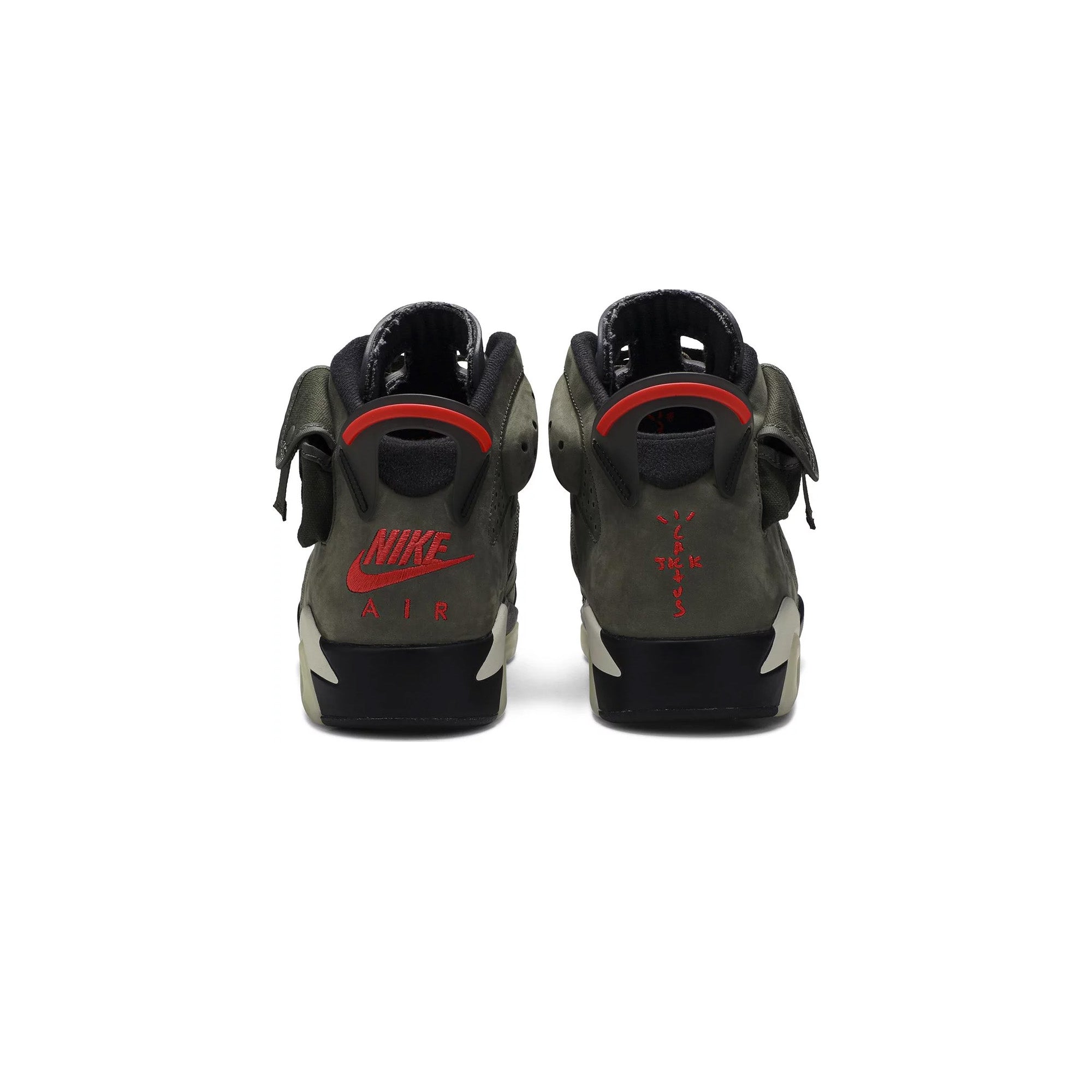Air Jordan 6 x Travis Scott 'Olive' Sneakers (2019) - Retro Basketball Shoes for Men, Limited Edition Streetwear Fashion - Perfect for Sneaker Collectors & Urban Style Lovers