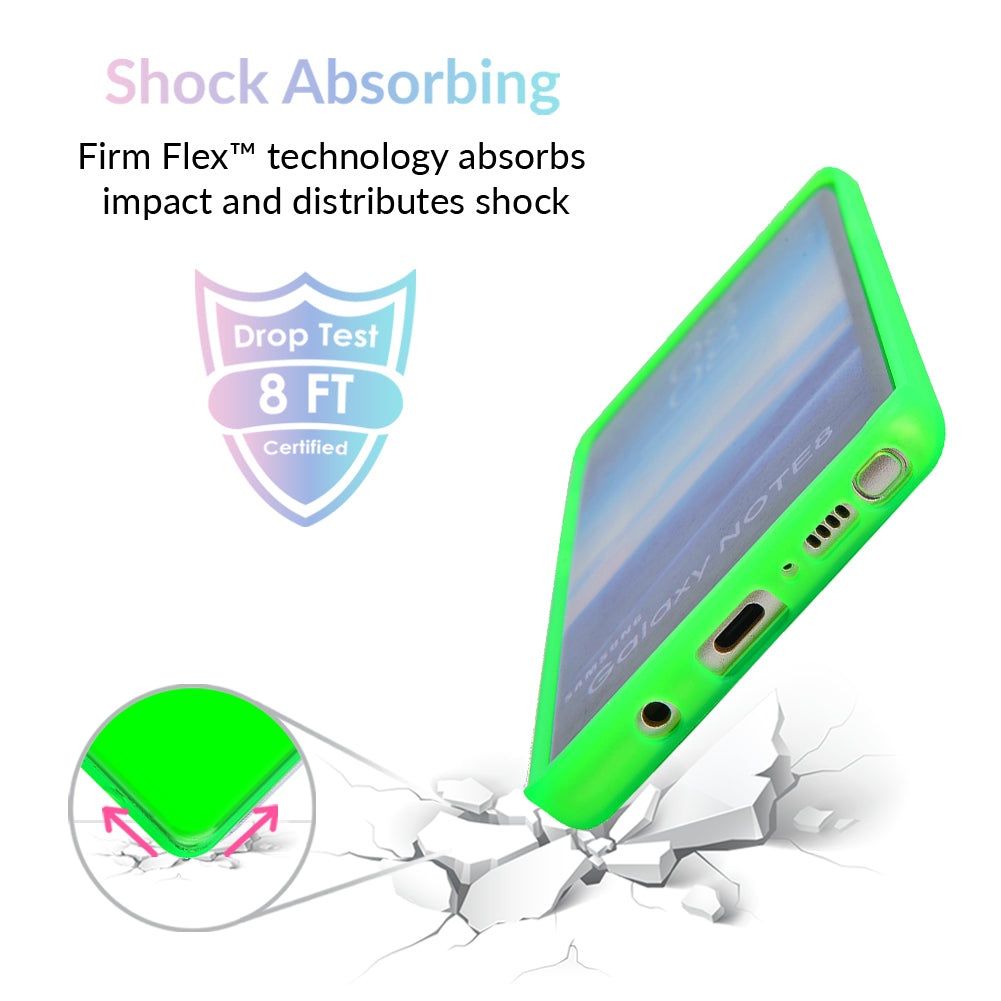 Neon Green Clear Samsung Phone Case - Slim Protective Cover for Galaxy S21/S20/Note 20 - Shockproof & Scratch-Resistant for Everyday Use