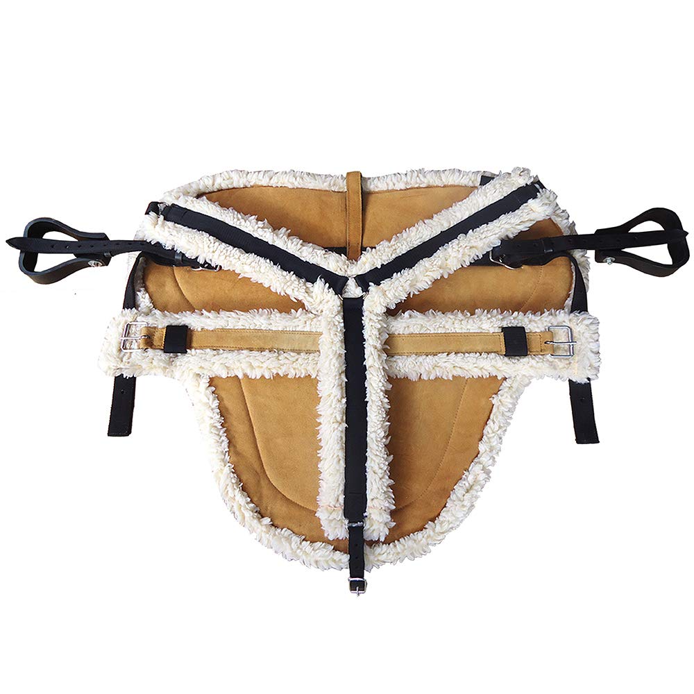 HILASON Western Bareback Riding Pad with Breast Collar & Girth - Comfortable Horse Saddle Pad for Trail Riding, Training & Leisure Equestrian Activities