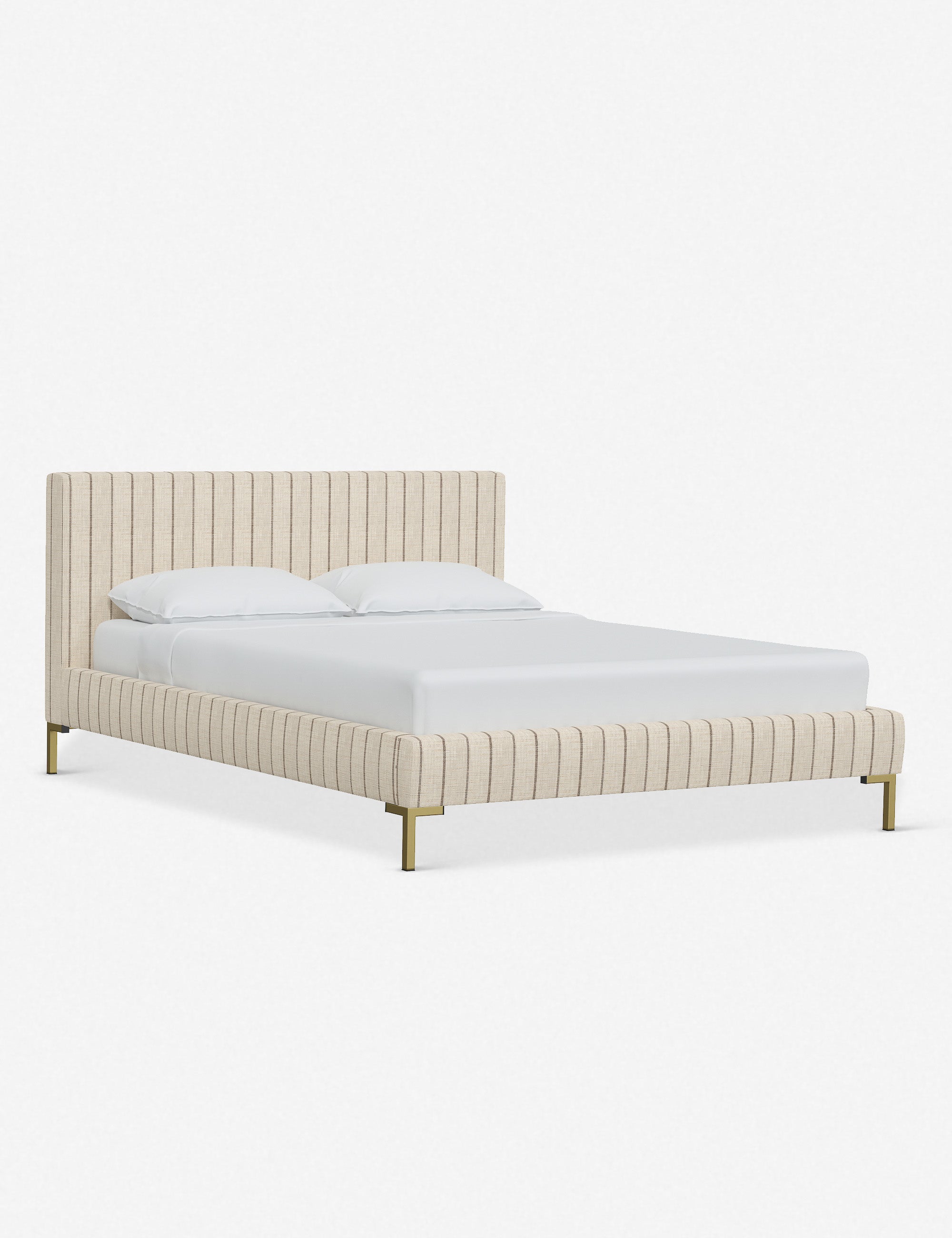 Deva Queen Size Platform Bed Frame with Wooden Slats - Modern Minimalist Bedroom Furniture for Small Spaces & Apartments | Sturdy Support & Easy Assembly