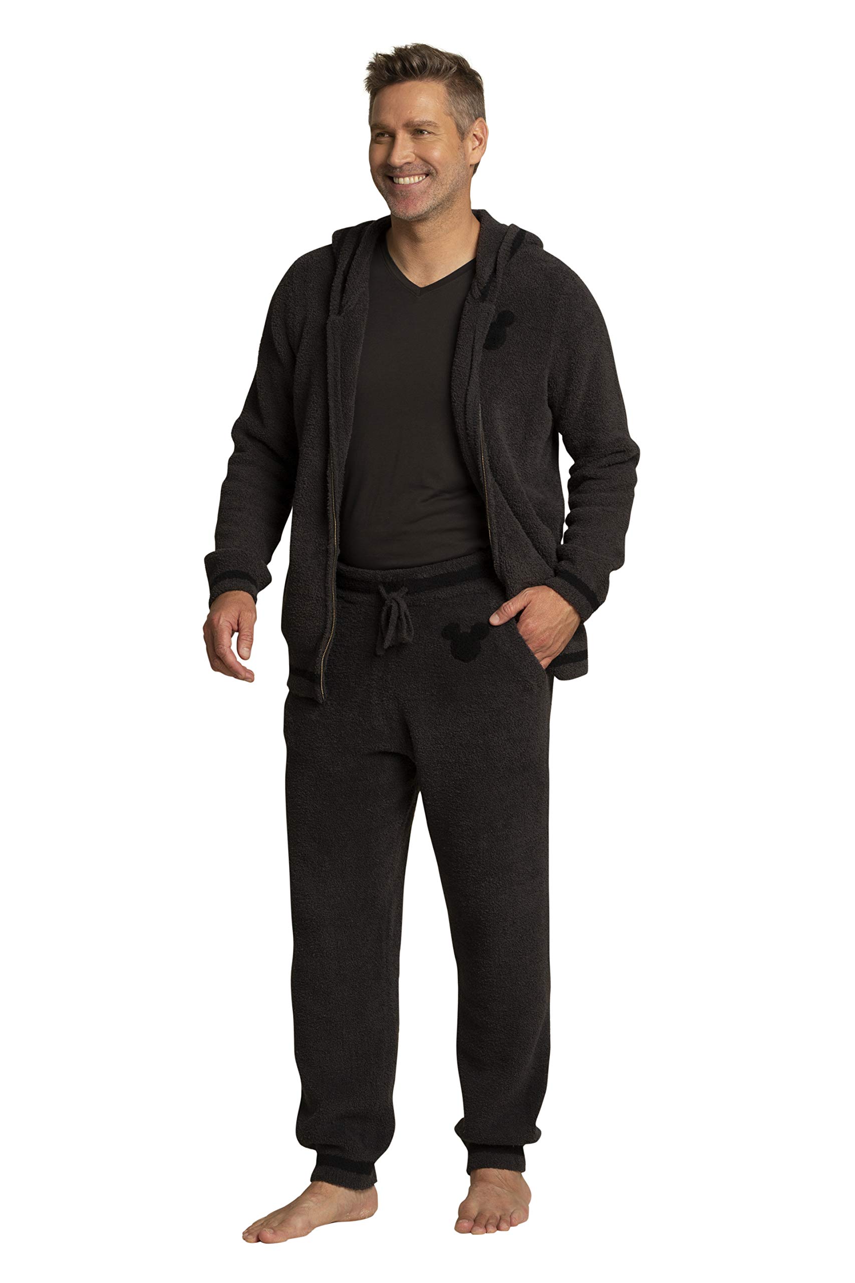 Barefoot Dreams CozyChic Classic Disney Mickey Mouse Hoodie for Men - Soft & Warm Pullover Sweatshirt - Perfect for Lounge, Casual Wear & Disney Fans