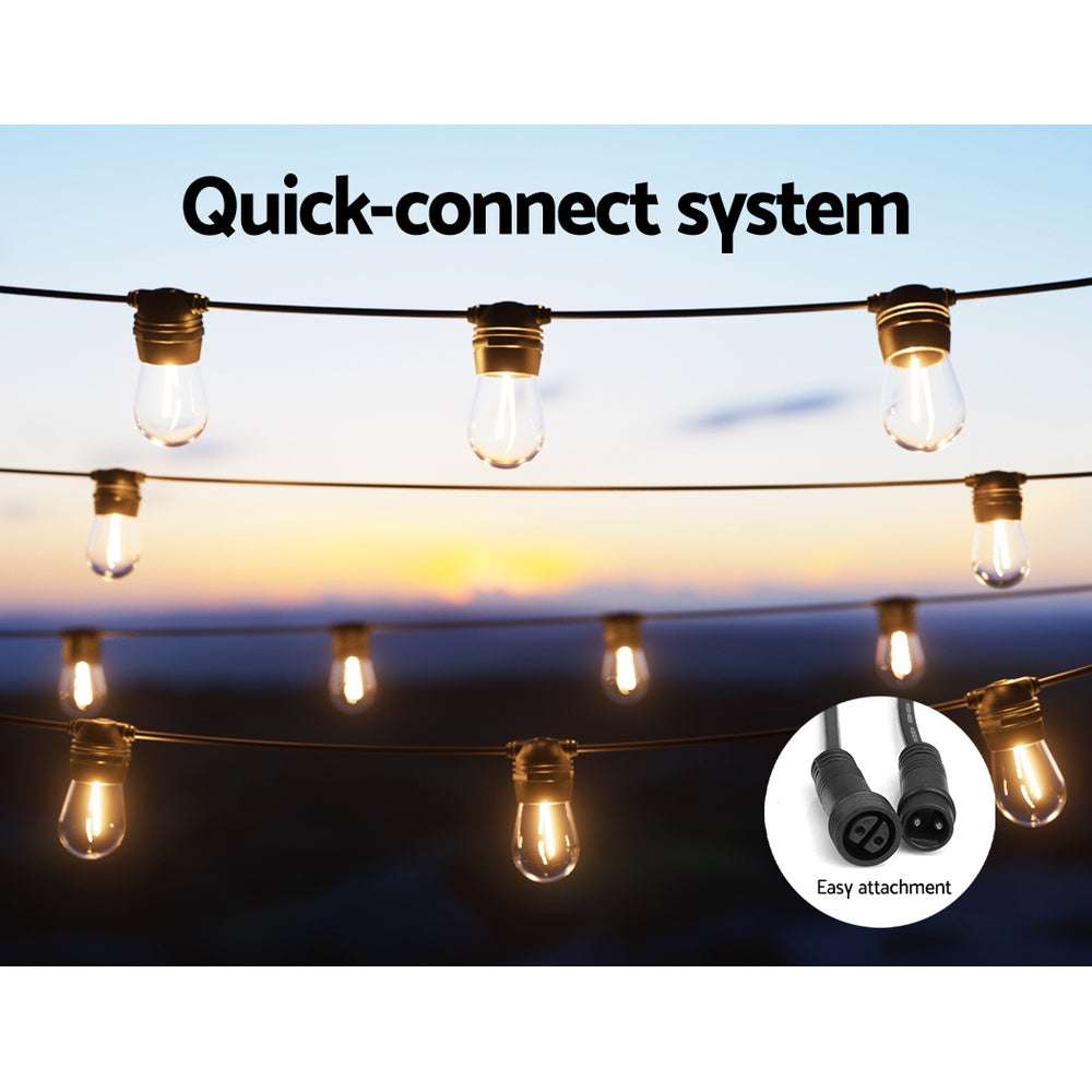 17m Solar Powered LED String Lights - Waterproof Outdoor Fairy Lights for Garden, Patio, Christmas Party Decorations (2 Pack) - Perfect for Backyard, Wedding, and Holiday Decor
