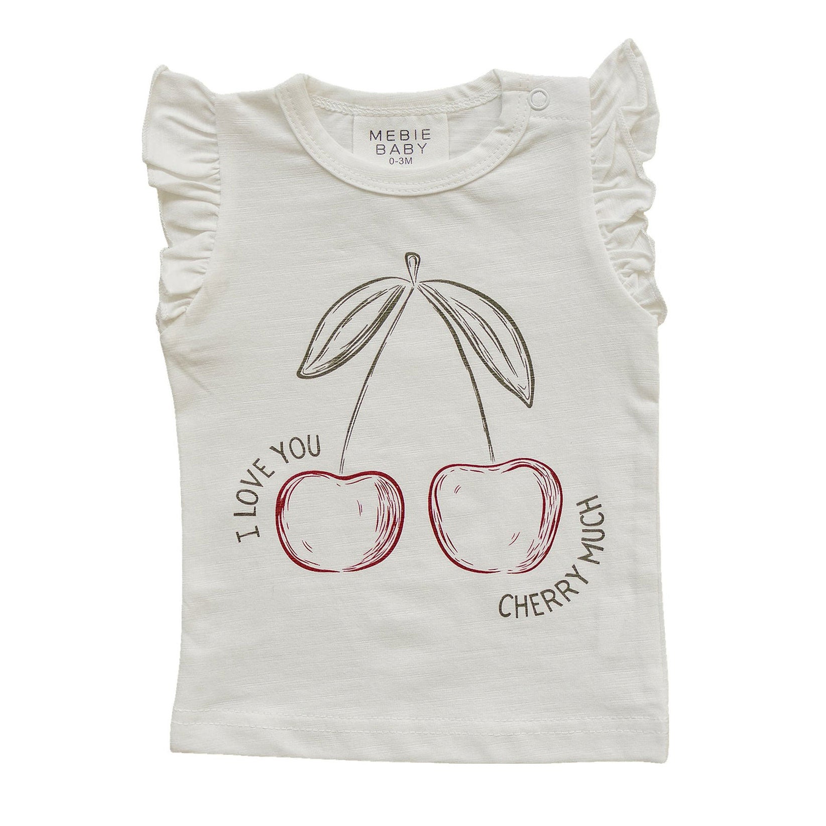 Cherry Print Ruffle Sleeve T-Shirt for Women - Cute Casual Blouse for Spring & Summer Outfits | Perfect for Dates, Parties & Everyday Wear