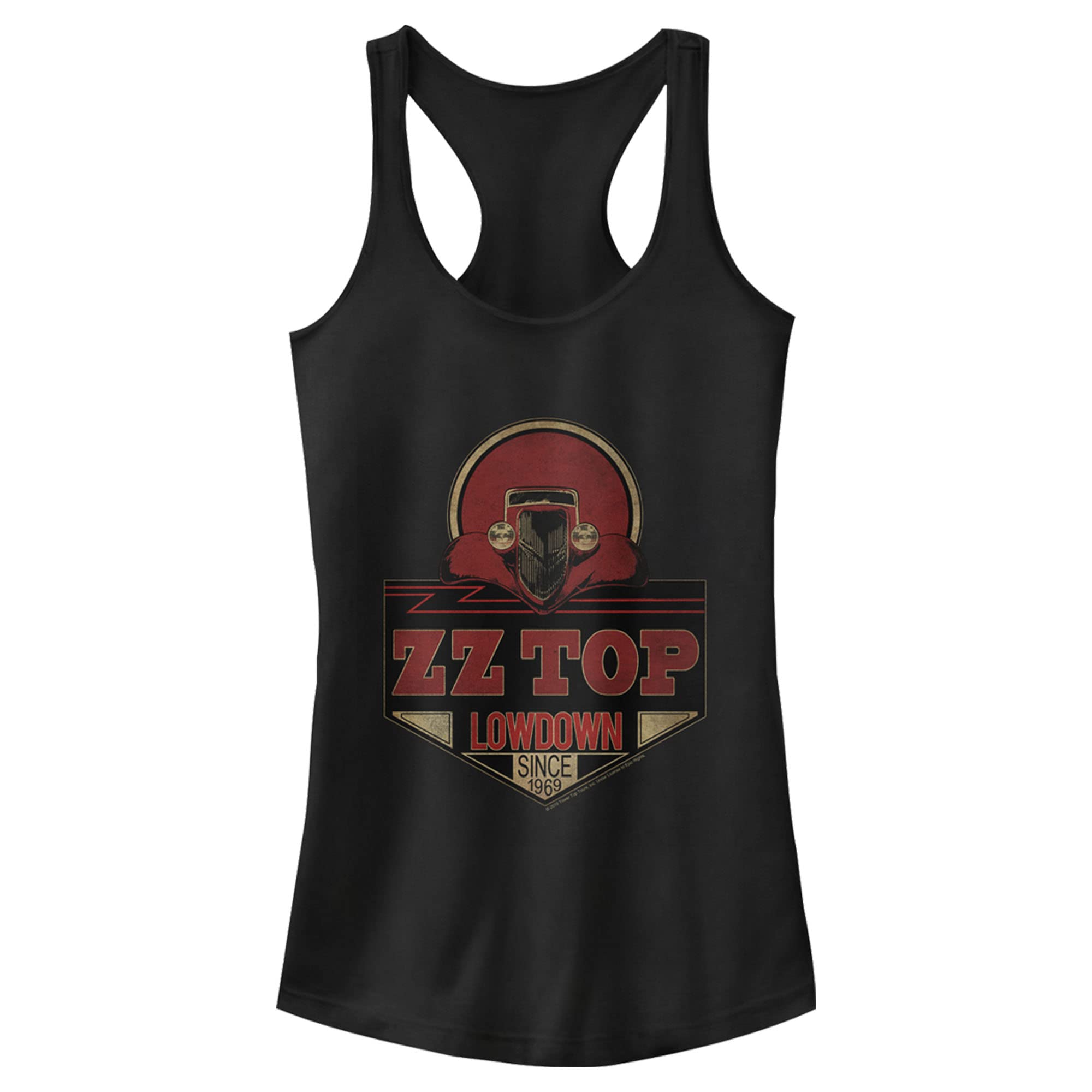 Junior's ZZ TOP Lowdown Racerback Tank Top - Women's Fashion Sleeveless Shirt for Casual Wear & Summer Outfits