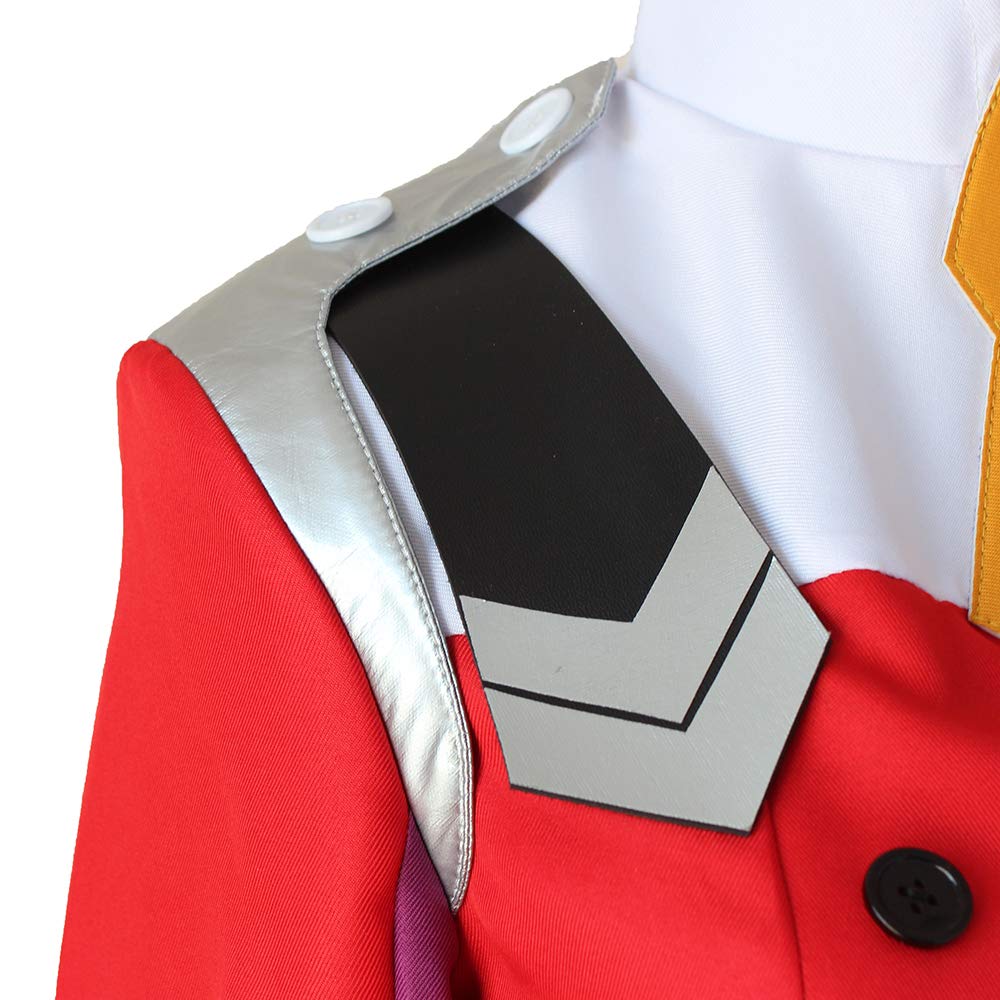 Zero Two Cosplay Costume from Darling in the FranXX - Anime Women's Uniform Dress for Halloween, Comic Con & Cosplay Events