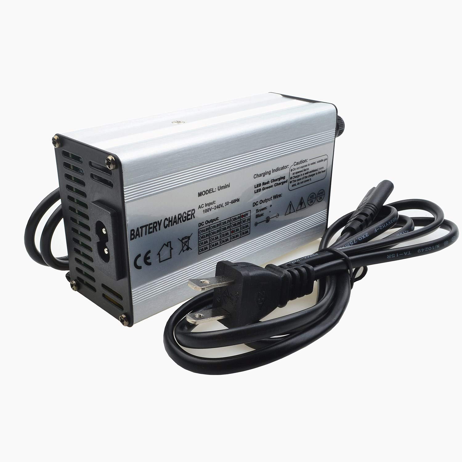 36V 42V 2.5A Lithium Battery Charger for E-Bike & Scooter - DC2.1 Connector - Fast Charging & Safe Protection - Perfect for Commuting, Leisure Riding & Outdoor Adventures