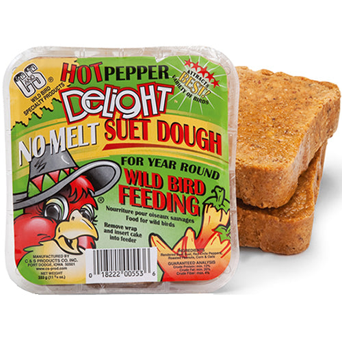 Hot Pepper Delight Suet Cakes - High Energy Bird Food for Wild Birds, Woodpeckers & Cardinals | Perfect for Backyard Bird Feeders & Winter Bird Feeding