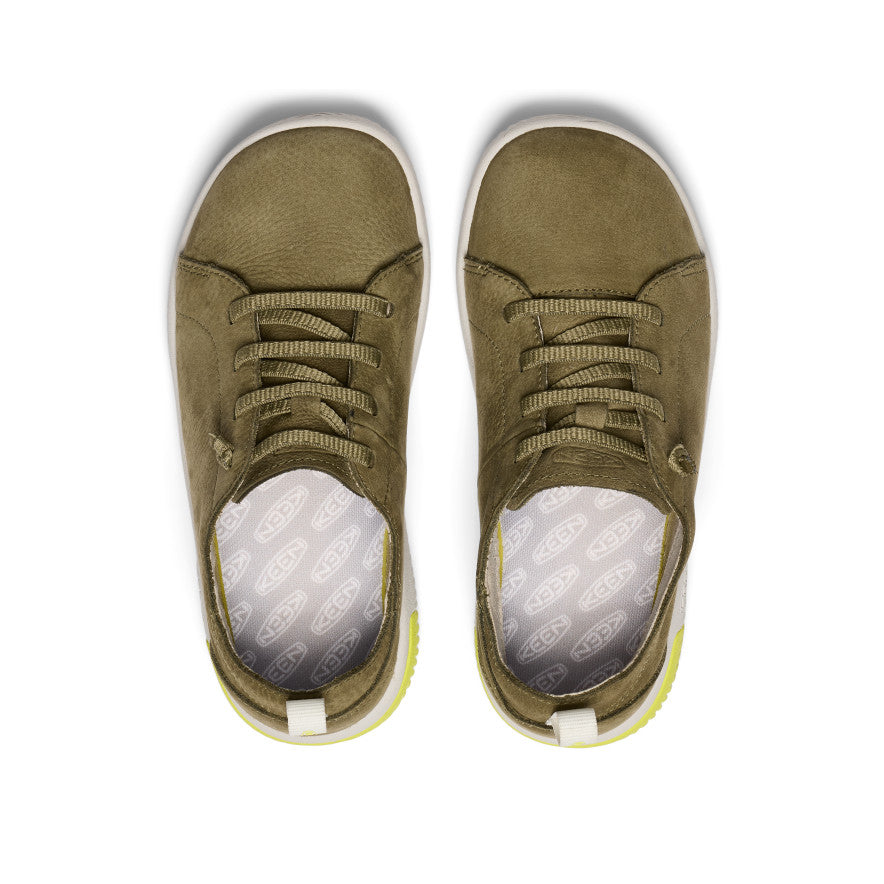 KNX Leather Sneakers for Big Kids - Martini Olive/Evening Primrose Color | Comfortable School Shoes & Casual Everyday Wear