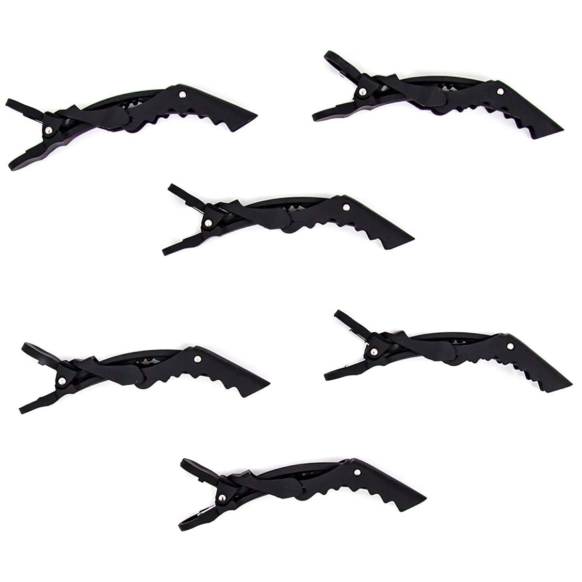 Professional Crocodile Hair Clips - 6 Pack Durable Alligator Hair Clips for Styling Thick & Thin Hair - Non-Slip Grip & Wide Teeth for Easy Sectioning - Perfect for Salon, Home Use & DIY Hairstyles
