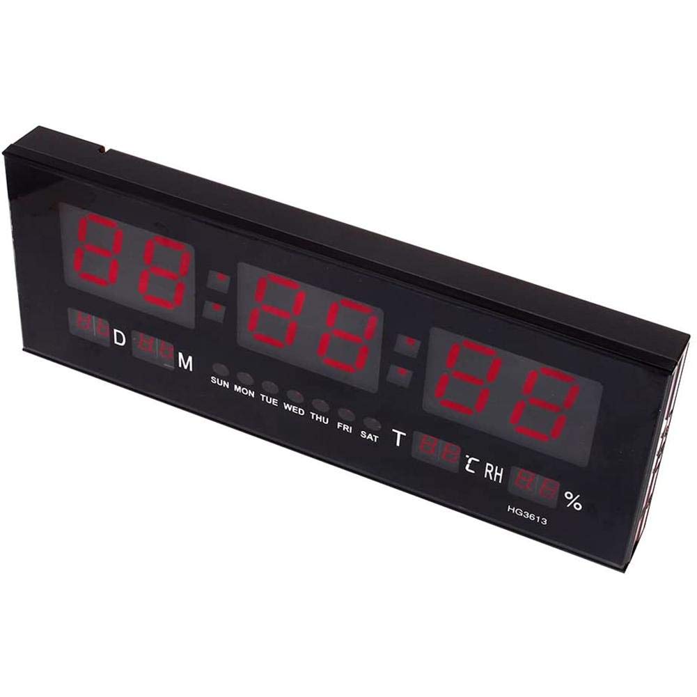 LED Digital Alarm Clock with Jumbo Display - Wall Mounted Desk Clock with Timer & Calendar - Perfect for Bedroom, Office, and Home Use