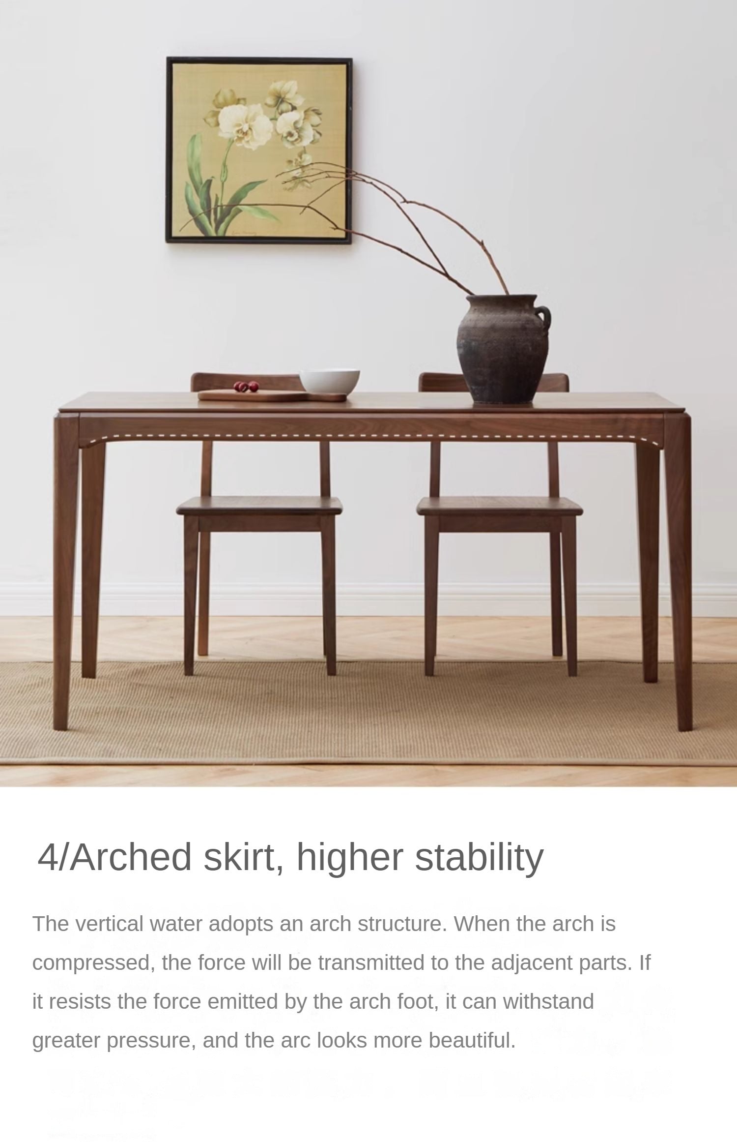 Premium Black Walnut & Ash Solid Wood Modern Nordic Dining Table - Elegant Light Luxury Design for Home, Restaurant, and Office Use