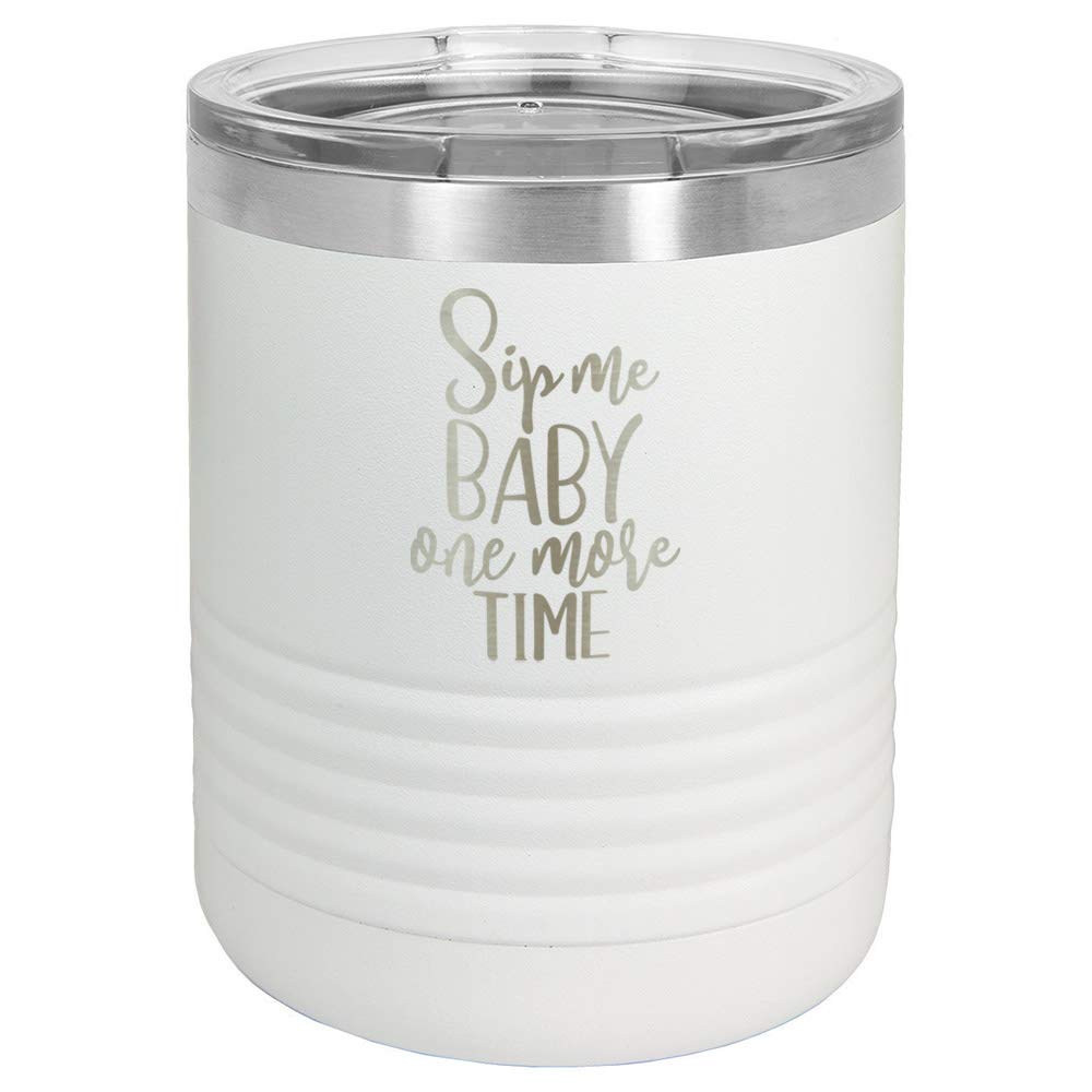 10 oz Stainless Steel Travel Mug with Lid - Yeti Lowball Style Engraved Coffee Cup | Funny Quotes Drink Tumbler for Office, Camping & Gifts | OnlyGifts.com