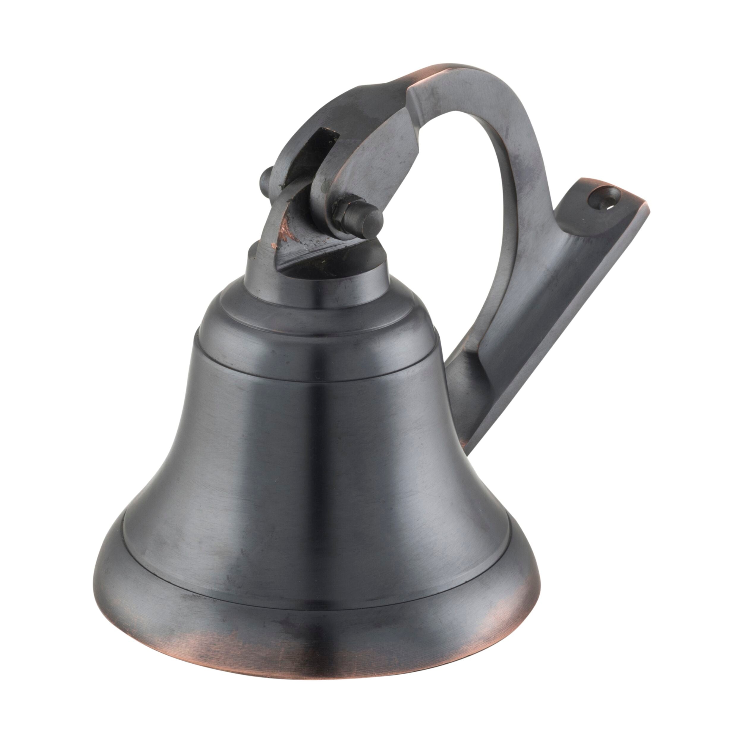 Antique Copper Ships Bell - 100mm (4 Inch) Nautical Decor for Home, Boat, or Office - Perfect for Marine Theme, Gifts, and Collectibles